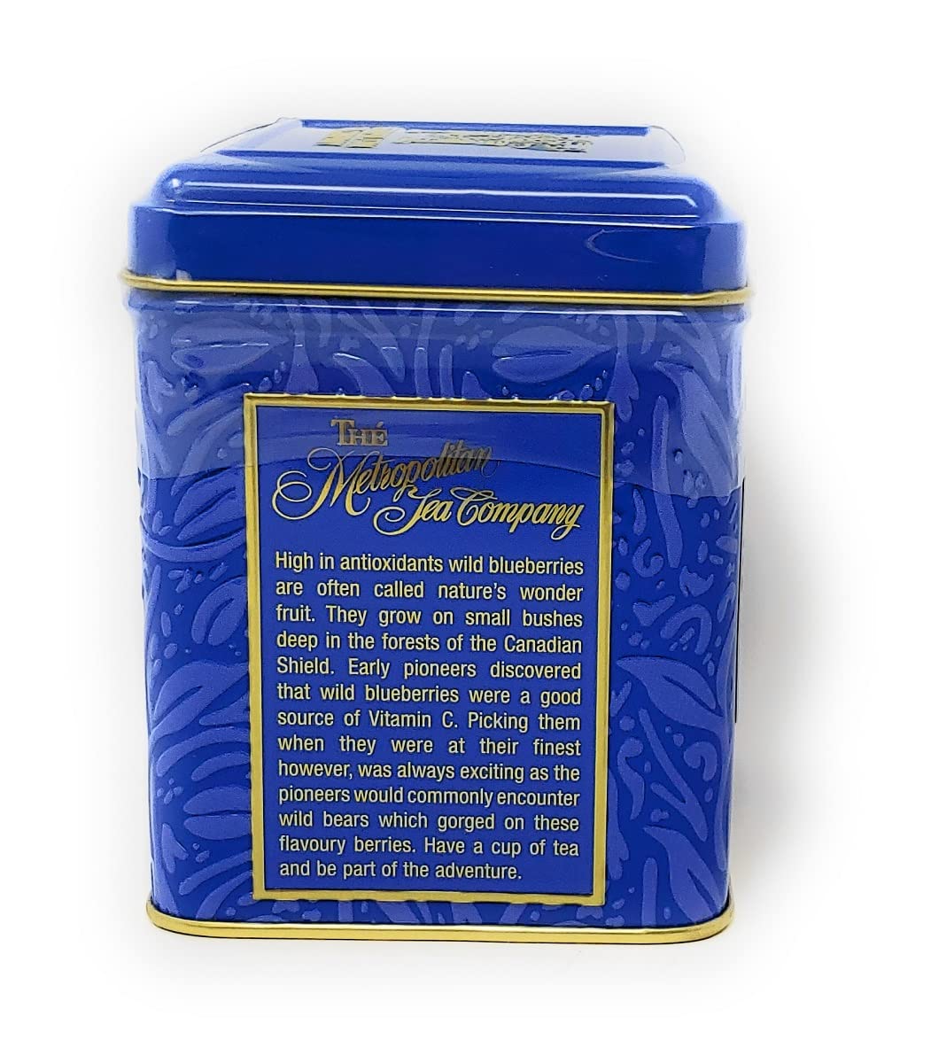 Premium Wild Blueberry Black Tea - 24 Tea Bags in Decorative Tin | Loose Leaf Tea Alternative | Perfect for Afternoon Tea, Gifts & Relaxation