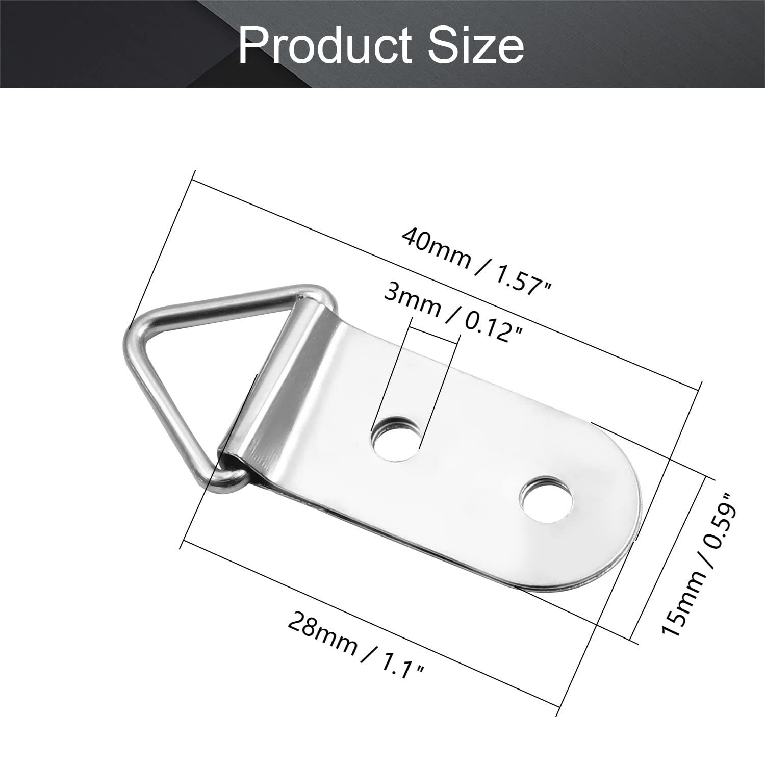 MroMax 20PCS Silver Picture Frame Hooks 1.57