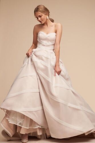 BHLDN Whispers & Echoes Carlton Wedding Gown - Elegant Lace Bridal Dress for Beach, Garden & Formal Ceremonies