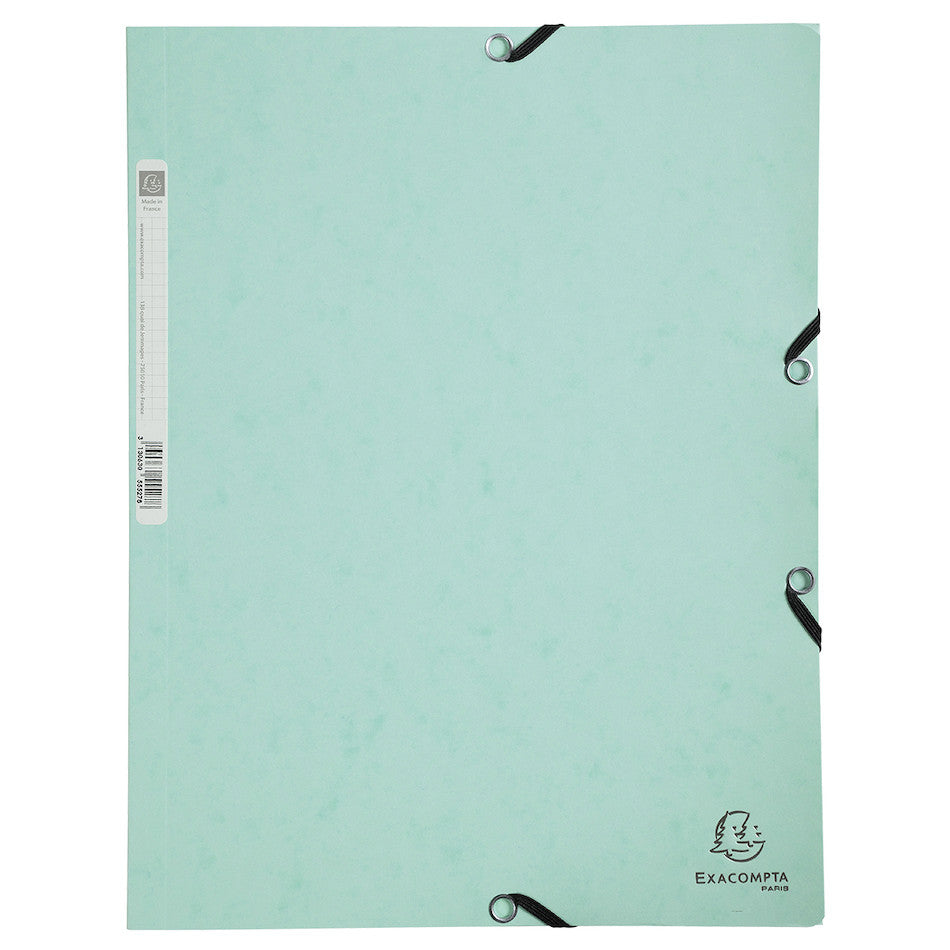 Exacompta Aquarel A4 3-Flap Green Folder - Premium Document Organizer for Office, School & Home Use