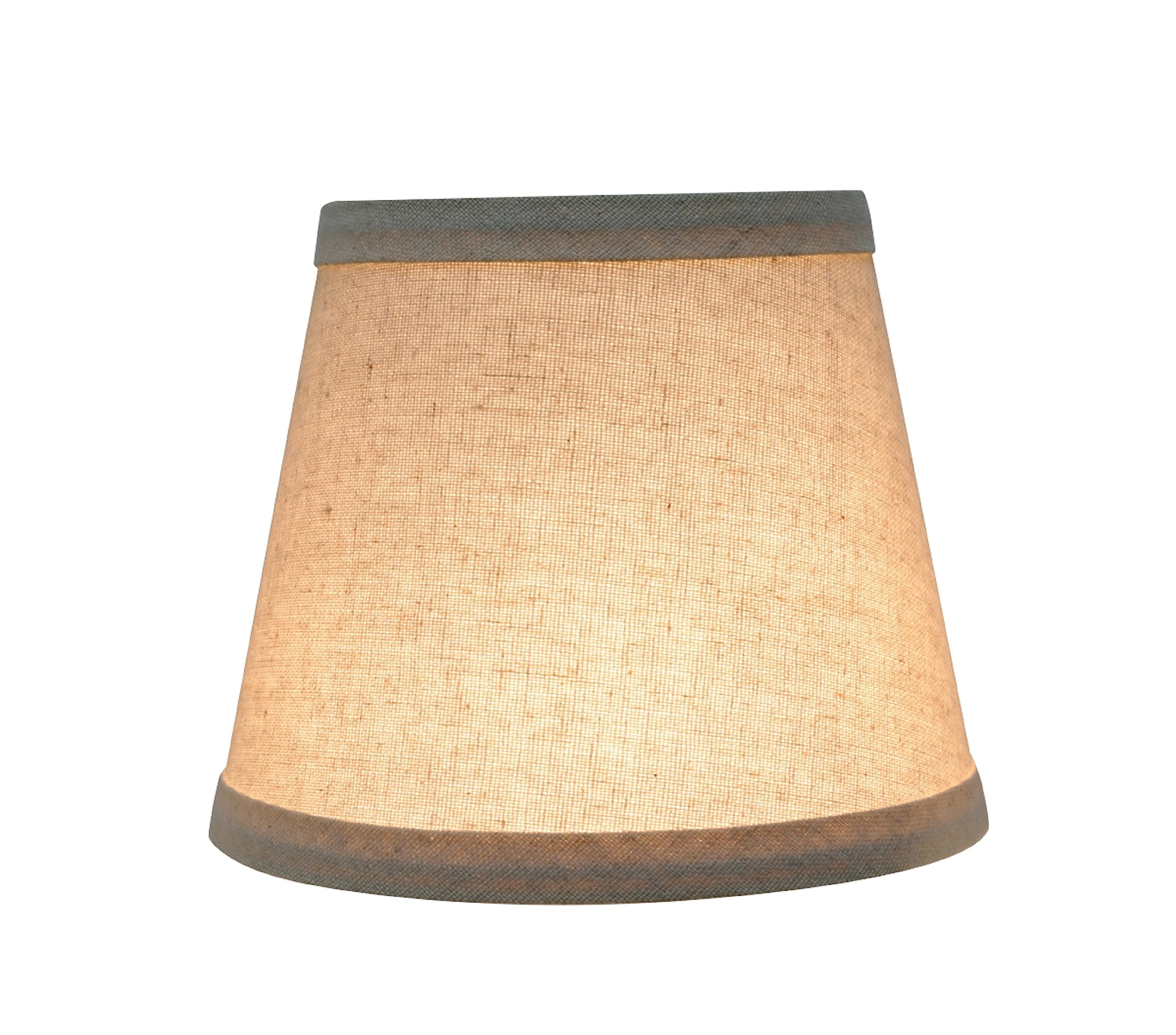 Aspen Creative 32861-9A Small Hardback Empire Shape Chandelier Clip-On Lamp Shade - Light Grey, 4