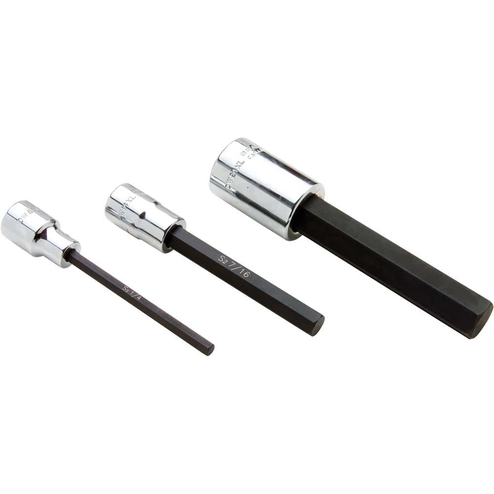 1/2 Inch Drive Hex Head Sockets - Extra Long Impact Sockets Set for Automotive & Machinery Repair - Perfect for Tight Spaces & Heavy-Duty Applications