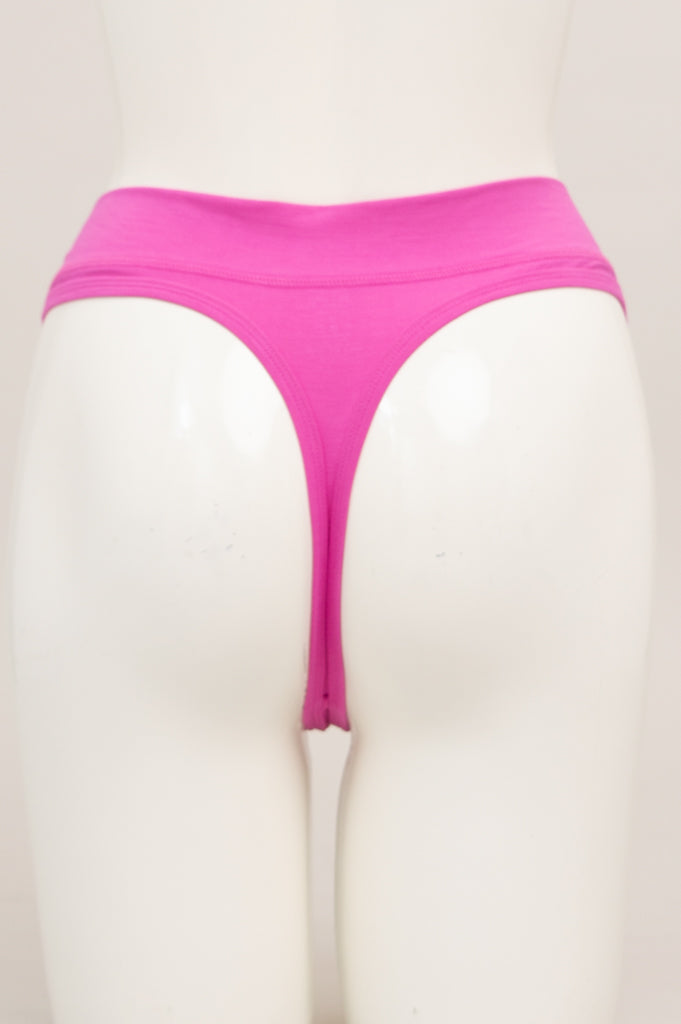 Pink Bamboo La Thong - Soft & Comfortable Women's Underwear for Everyday Wear or Yoga