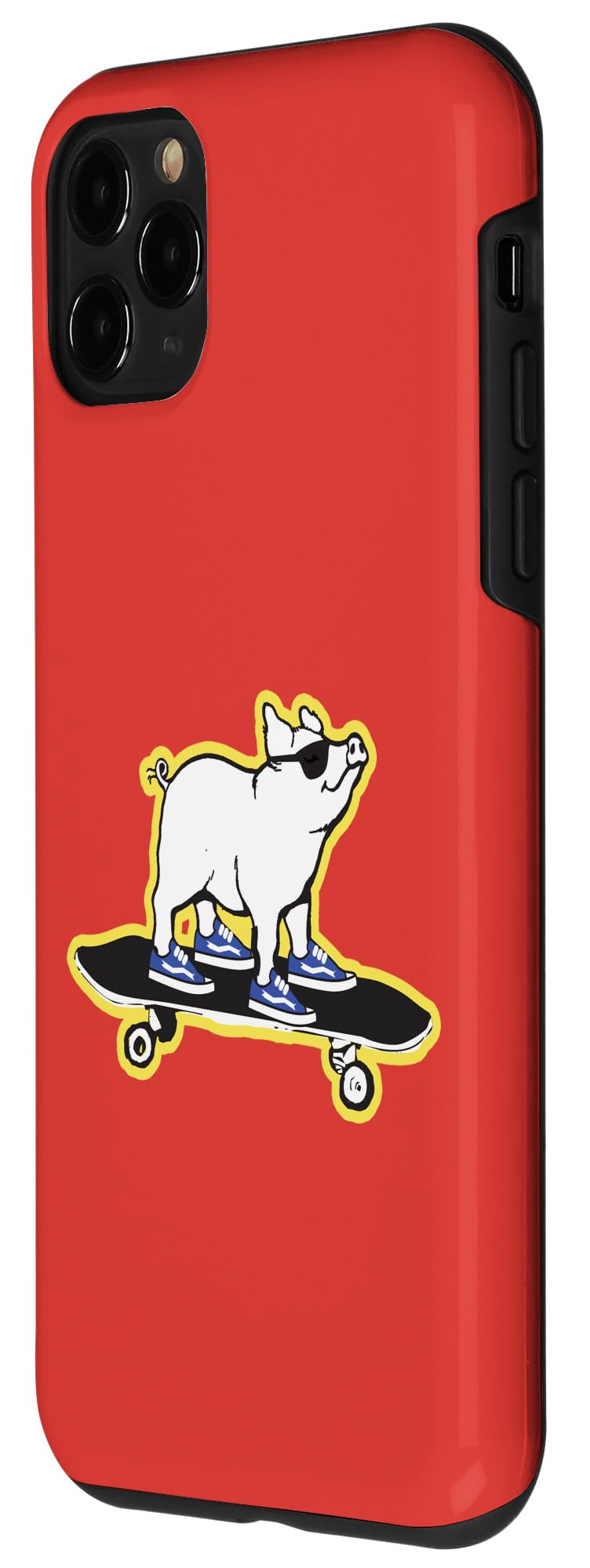 iPhone 11 Pro Case - Cute Cartoon Pork Roll Pig Skateboard Design - Durable Protective Cover for Boys & Girls - Perfect Birthday Gift for Skaters & Tech Lovers (Use for School, Work, Travel & Everyday Protection)