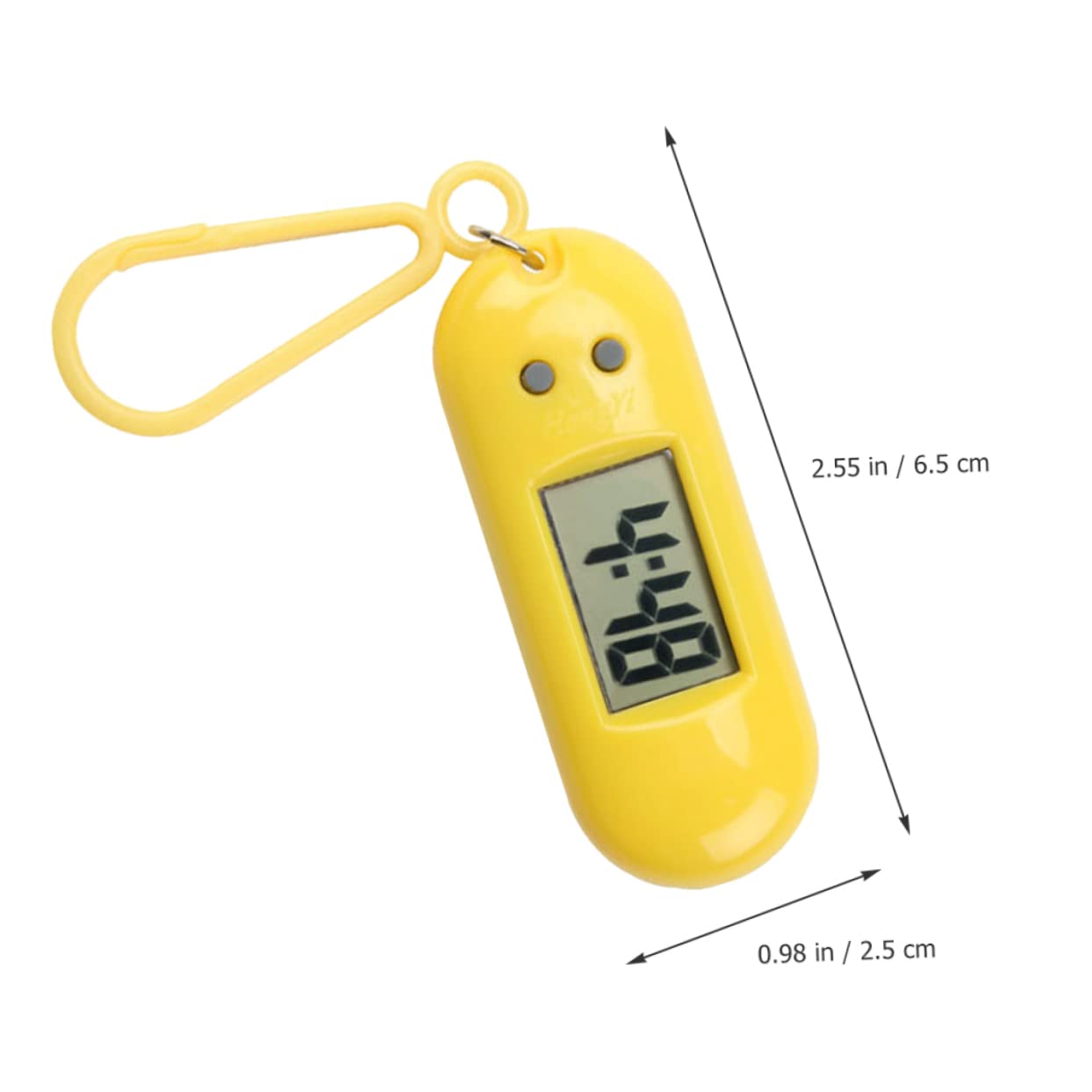 Mipcase 8 Pack Digital Electronic Keychain Watch - Mini Silent Plastic Hanging Watch for Students, Kids & Teachers - Perfect for School, Gifts & Everyday Use