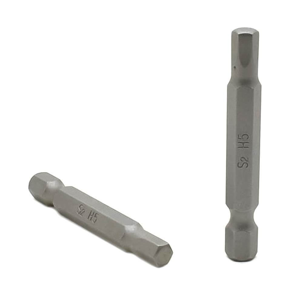BH205-10PK Single End Hexagonal Screwdriver Bits Set - 2 Inch Long 5mm Hex Shank - 10 Piece Pack for Power Tools & DIY Projects - Perfect for Furniture Assembly, Electronics Repair & Home Improvement