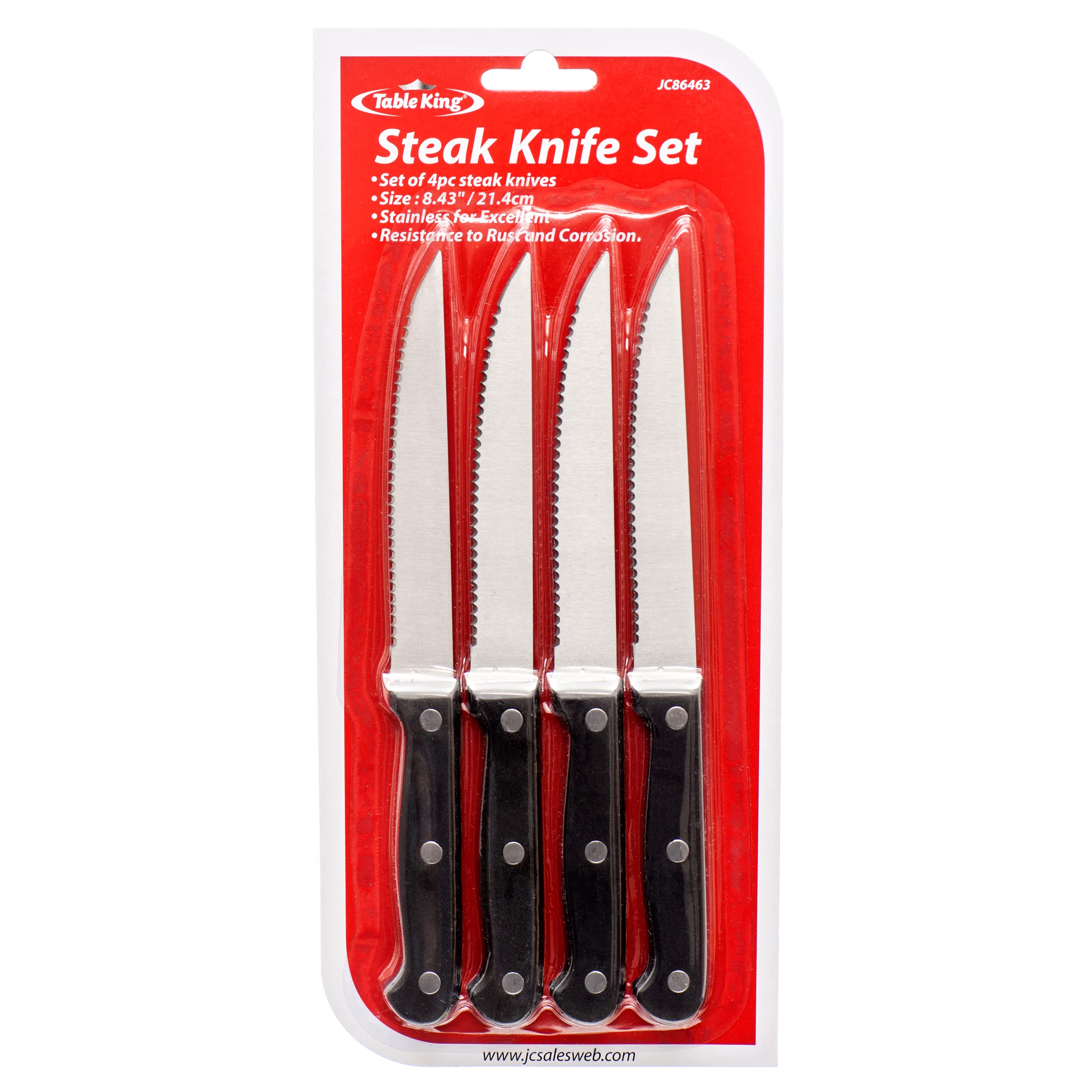 Table King Premium 8.4 Inch Stainless Steel Steak Knife Set of 4 - Perfect for Fine Dining & Home Entertaining