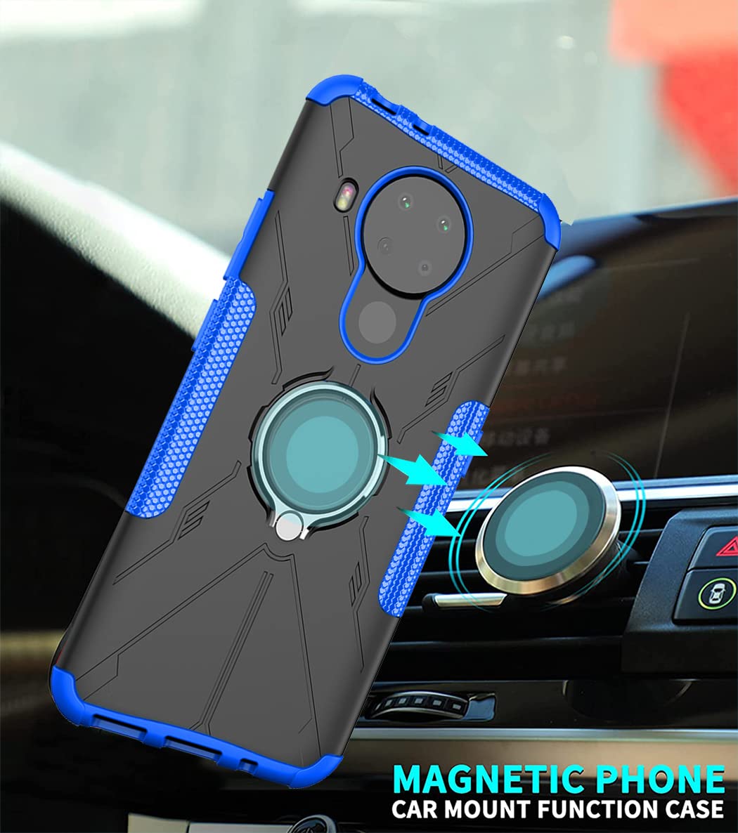 Nokia 5.4 Case with Screen Protector & Kickstand - Blue for Daily Protection