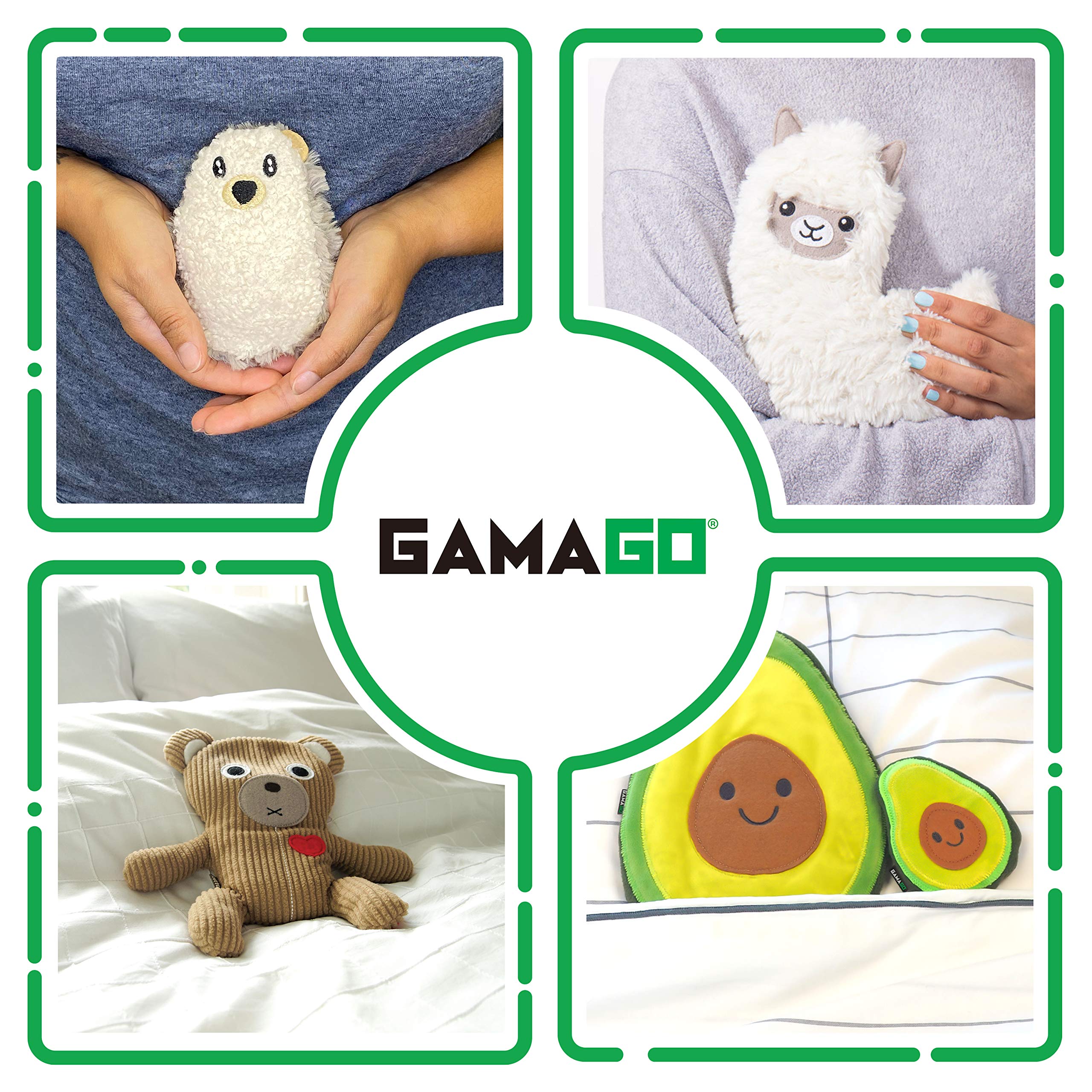 GAMAGO Hedgehog Heating Pad - Microwavable Warm Pillow for Cramps, Muscle Pain & Stress Relief - Natural Buckwheat & Lavender Filled Heat Pack - 5