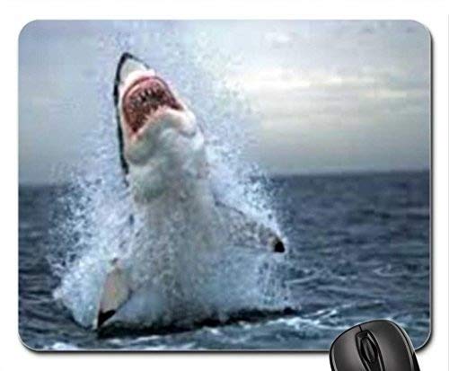 Shark Themed Gaming Mouse Pad - Non-Slip Fish Design Large Mousepad for PC, Laptop, Mac - Perfect for Gamers, Office Work & Home Use