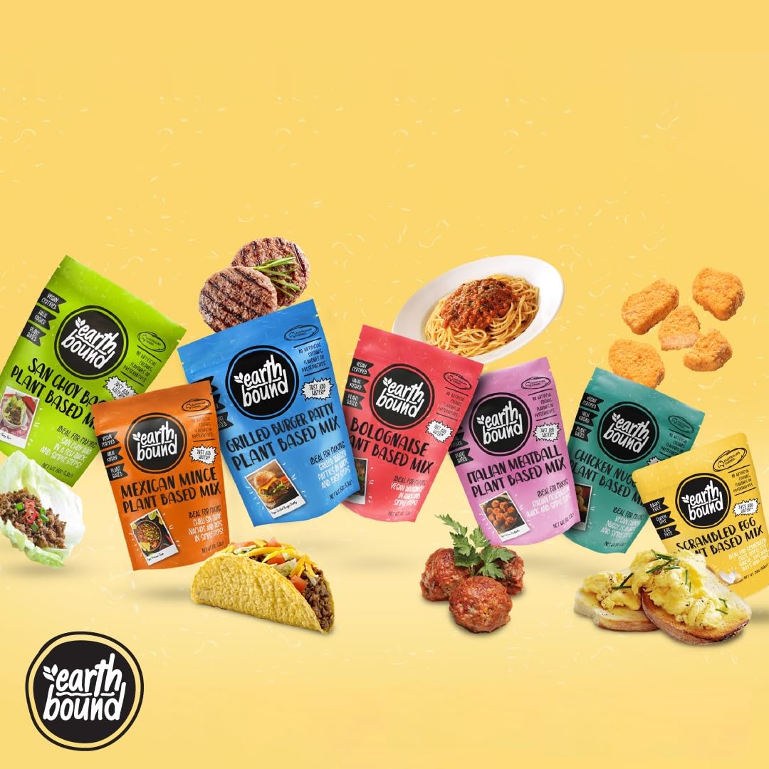 Earth Bound Vegan Plant-Based Chicken Nuggets - High Protein, Shelf-Stable, Halal & Kosher Certified, No Preservatives or Artificial Colors, 13.8g Protein Per Serving - Perfect for Vegan Meals, Meal Prep & Healthy Snacking