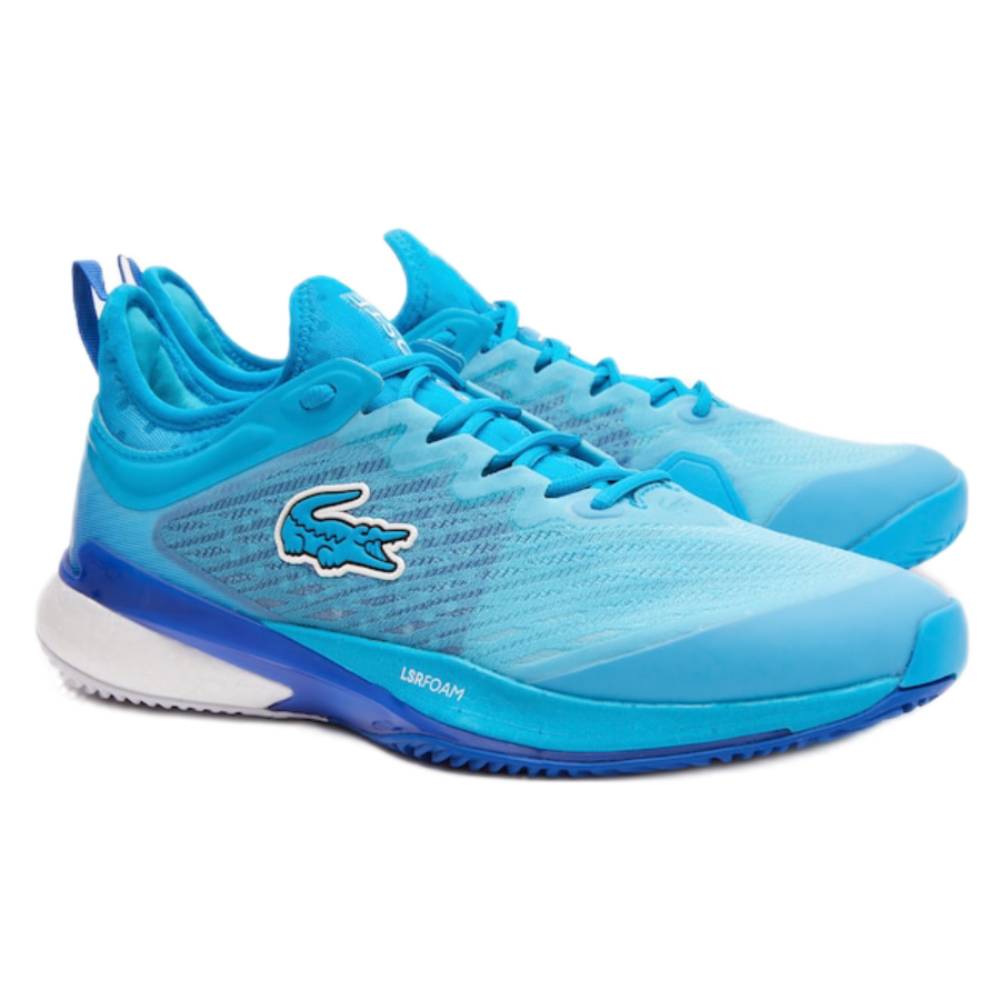 Lacoste AG LT23 Lite Men's Tennis Shoes - Lightweight Comfortable Sneakers for Men in Blue & White | Perfect for Casual Wear, Tennis & Gym Workouts