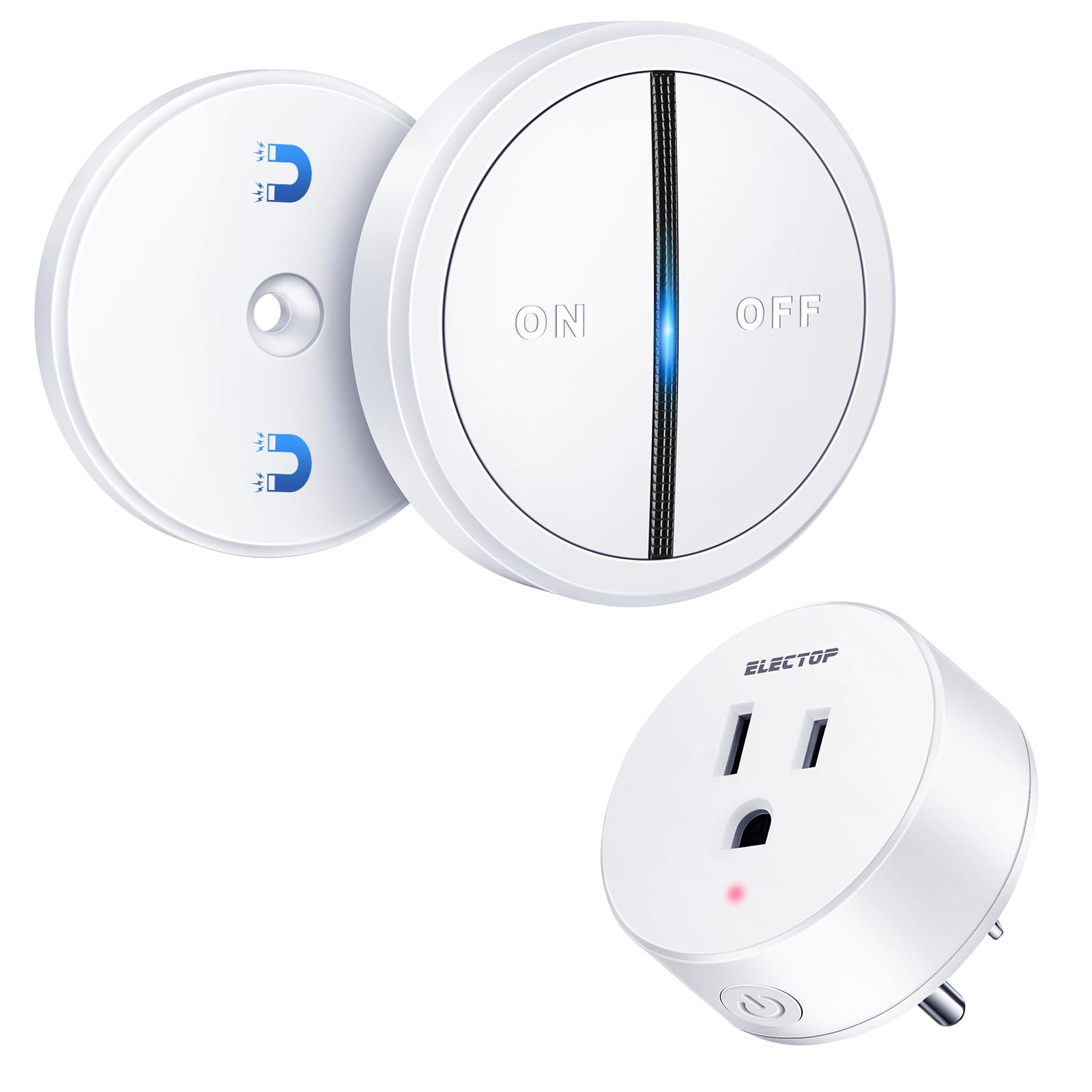 **ElecTop Wireless Garbage Disposal Switch Kit – No Drilling Remote Control Outlet, 15A/1500W, Sink Top Button for Waste Disposal – Perfect for Kitchen Sink & Home Renovation**