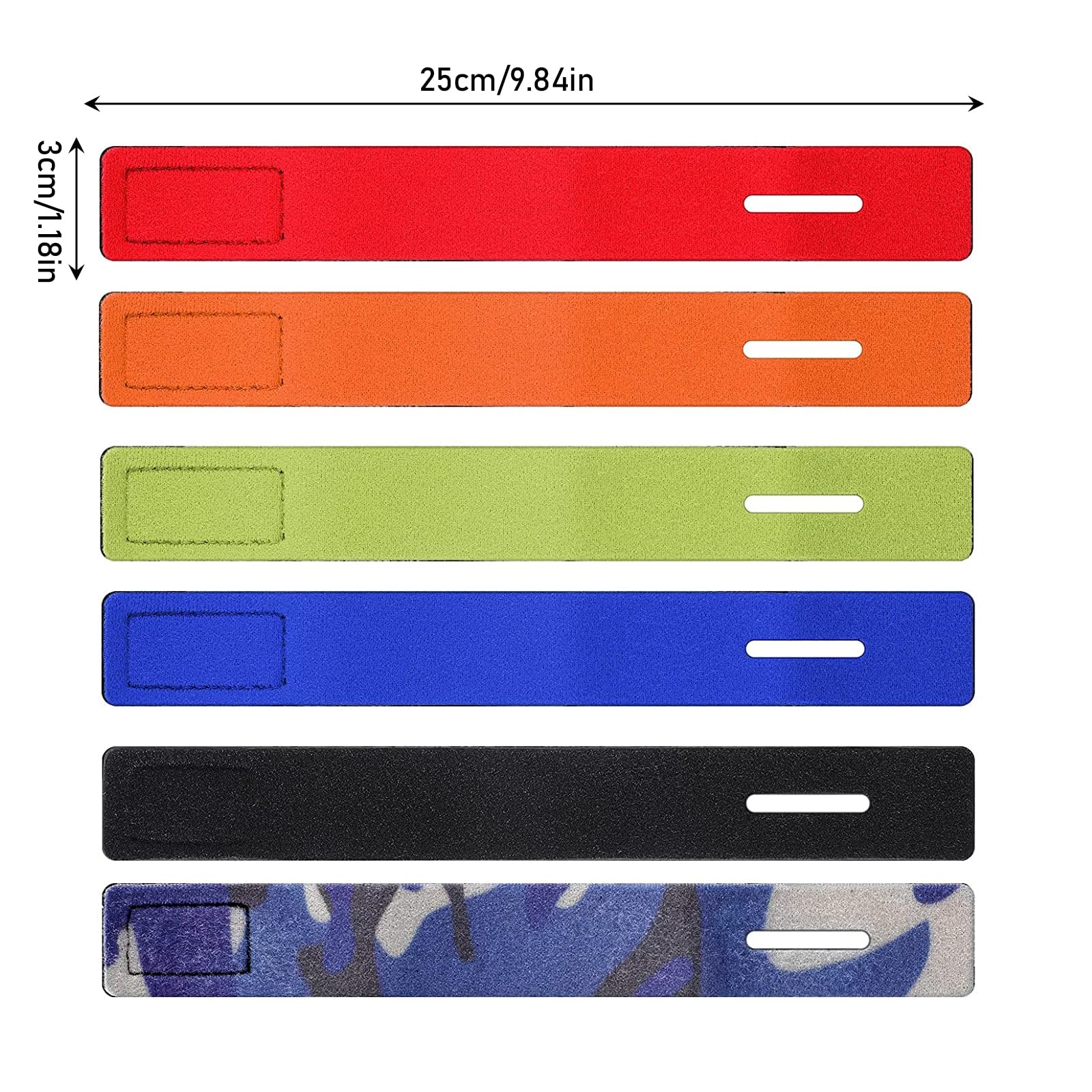 **12 Pack Adjustable Non-Slip Velcro Fishing Rod Straps - Secure Fishing Rods, Badminton Rackets & Sports Gear | Perfect for Anglers & Outdoor Enthusiasts**