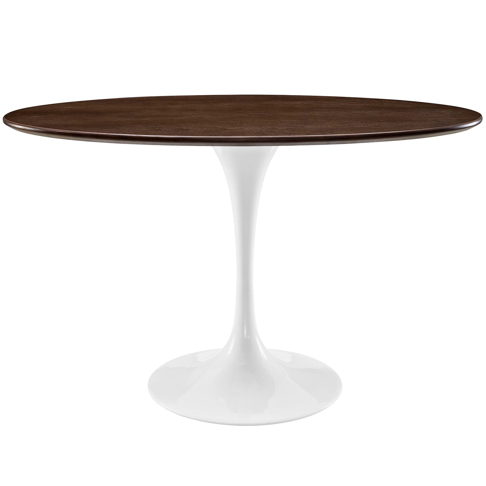 Lippa 48 Inch Oval Walnut Dining Table - Solid Wood Kitchen Table for 6 - Perfect for Family Dinners & Entertaining Guests