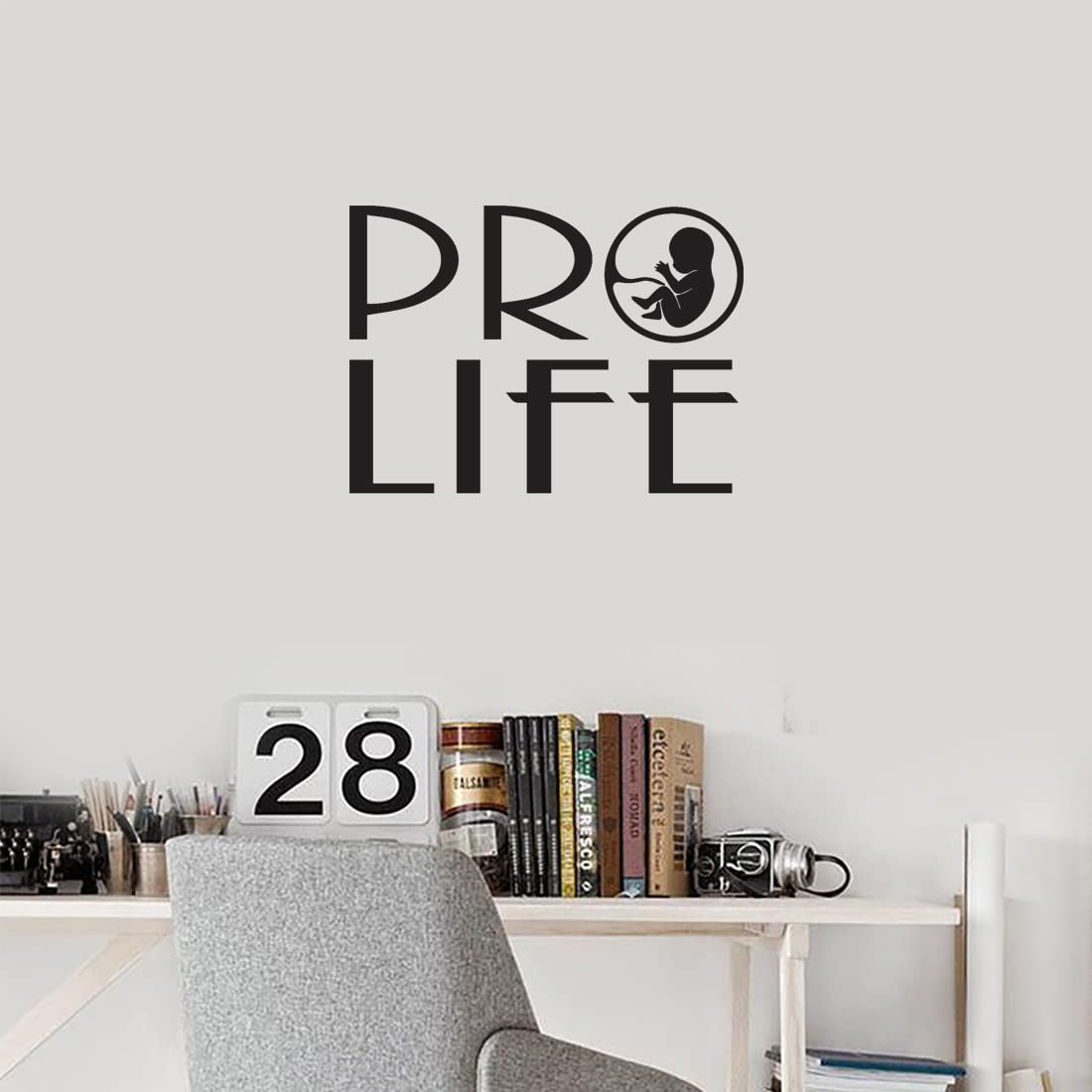 Premium Waterproof Vinyl Decal Stickers (Set of 2) - Baby Pro Life Black Design for Laptop, Phone, Helmet, Car, Mug & Home Decor | Durable Adhesive for Indoor & Outdoor Use