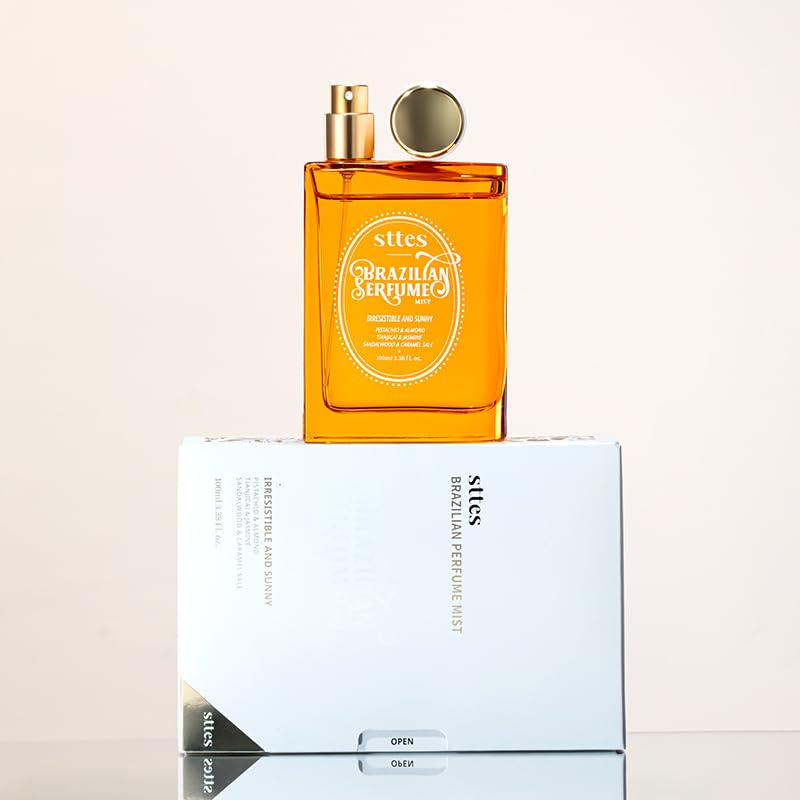 Brazilian Vanilla Pistachio Caramel Sunflower Perfume Spray for Women - 3.4 fl oz Hair & Body Fragrance | Romantic Date, Office & Special Occasion Scent