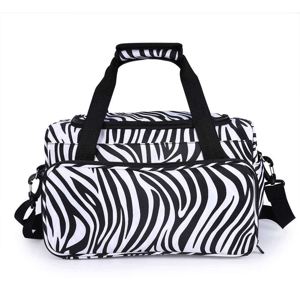 Professional Barber Handbag with Zebra Stripe - Portable Hairstyling Case for Scissors, Combs & Hairdressing Tools - Perfect for Salon Professionals, Mobile Stylists & Home Haircuts