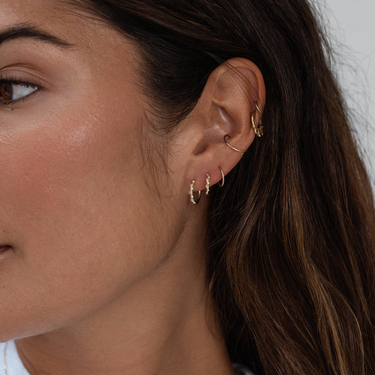 Starry Diamond Mini Hoops - 14K Gold Plated Tiny Hoop Earrings for Women, Dainty Everyday Jewelry Gift | Perfect for Work, Date Night & Special Occasions