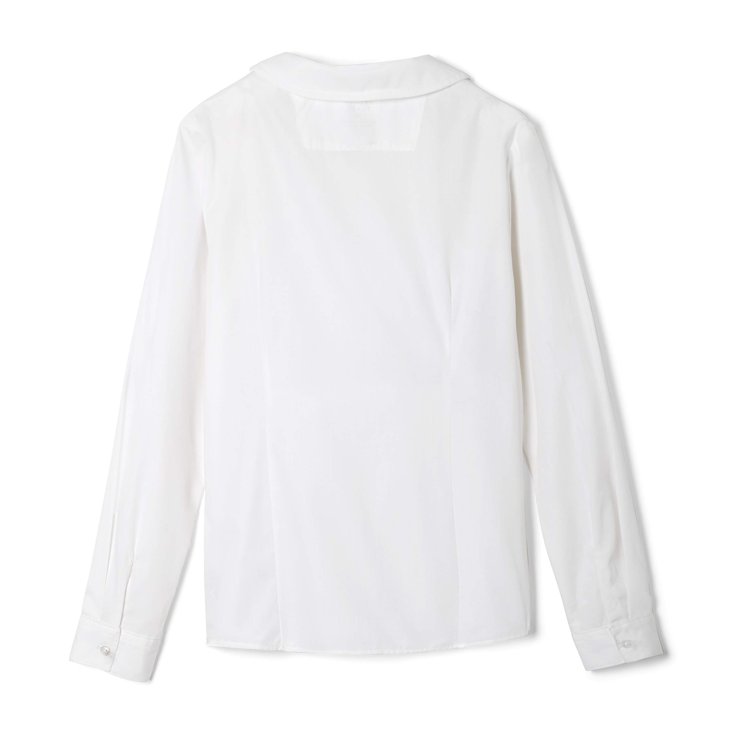 French Toast Girls' Short & Long Sleeve Peter Pan Collar Blouse 2-Pack - White Cotton School Uniform Shirts for Toddler & Kids - Perfect for School, Church & Special Occasions