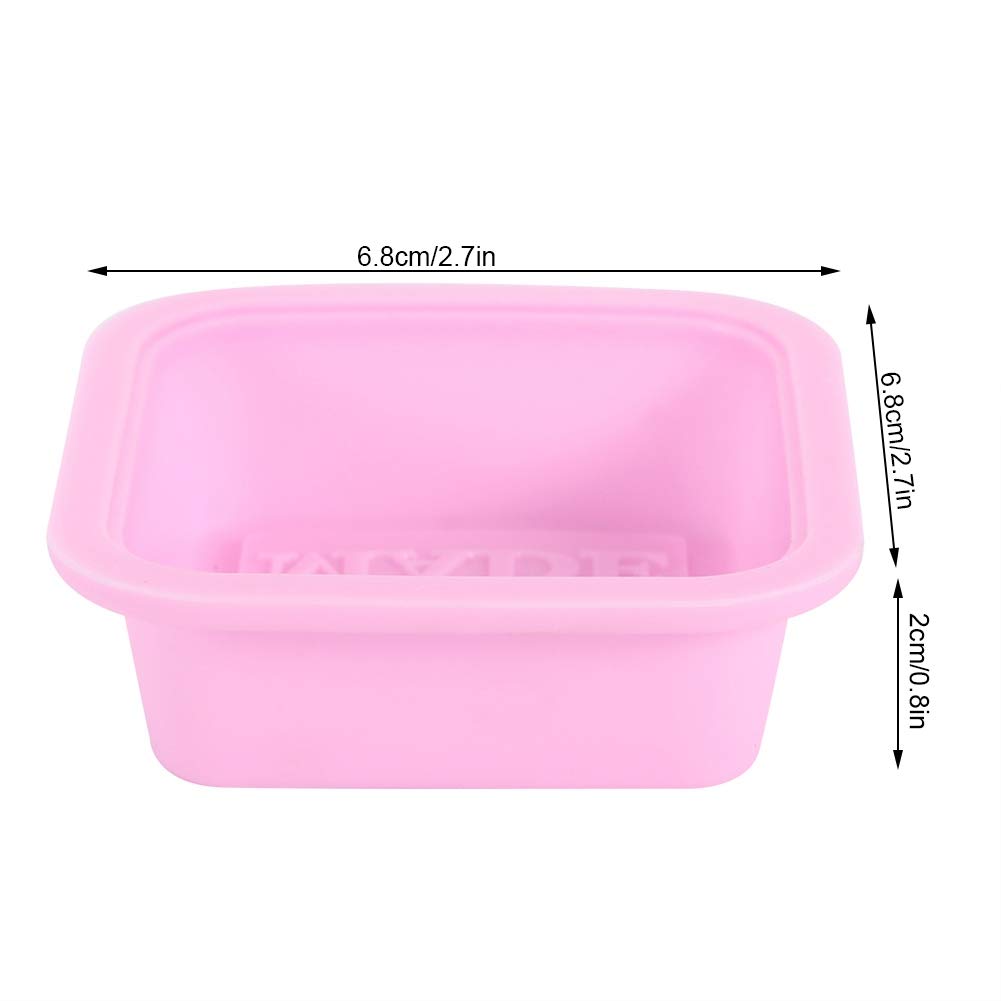 5PCS Silicone Soap Molds - Square DIY Handmade Soap Bar Molds for Baby Soap, Resin Art, Bath Bombs (2.7x2.7x0.8in, Pink) - Perfect for Home Crafting, Gift Making & Spa Day Creations