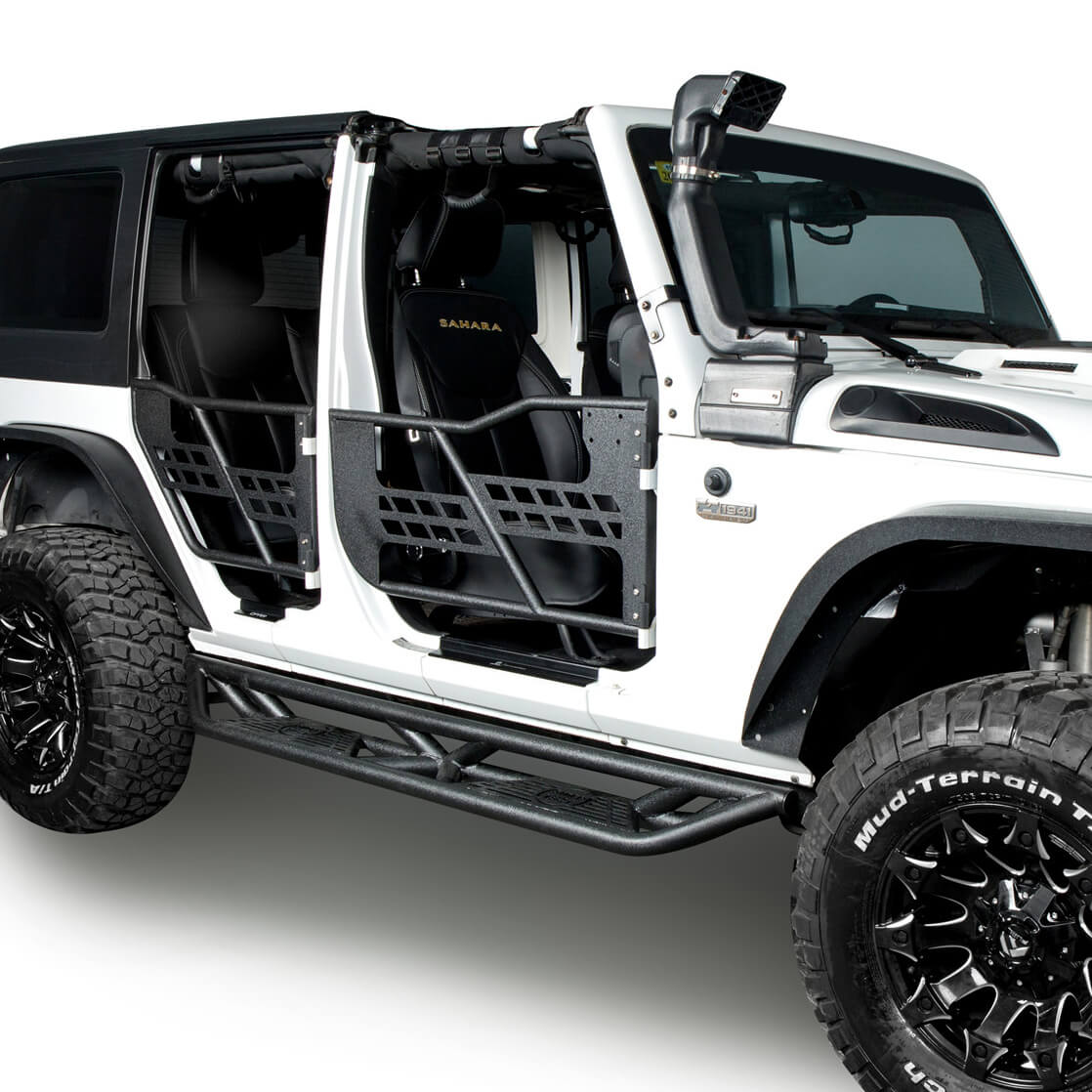 BLADE Side Steps Rocker Guard Nerf Bars for 2007-2018 Jeep Wrangler JK & JKU 4 Door - Heavy Duty Off-Road Running Boards - Perfect for Trail Riding & Truck Accessories