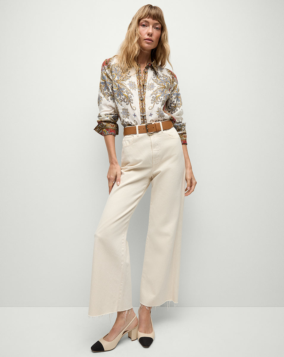 Maryam Linen Shirt for Women - Breathable & Comfortable Summer Casual Blouse - Perfect for Office, Beach & Vacation Outfits