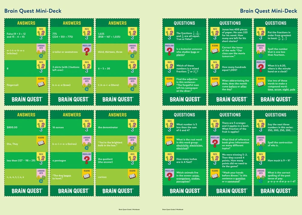 Brain Quest Workbook: Grade 3 Revised Edition - Fun & Educational Activities for 3rd Grade Students - Perfect for Homeschooling & Classroom Learning