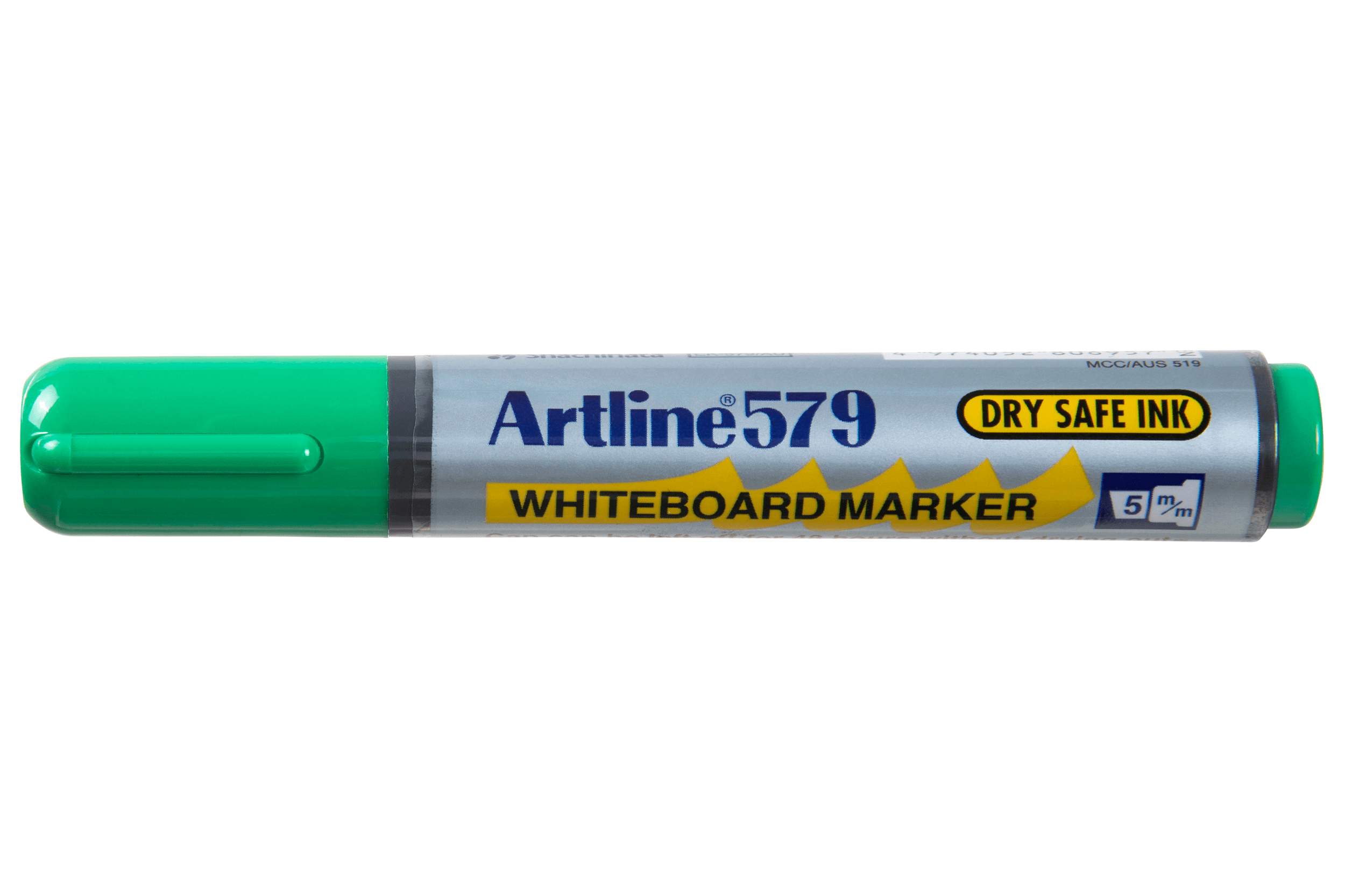 Artline 579 Whiteboard Marker Set - 12 Pack, 5mm Chisel Tip, Green - Ideal for Office, Classroom & Home Use