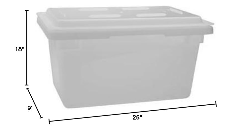 Winco PFFW-9 White Stackable Polypropylene Food Storage Container 26