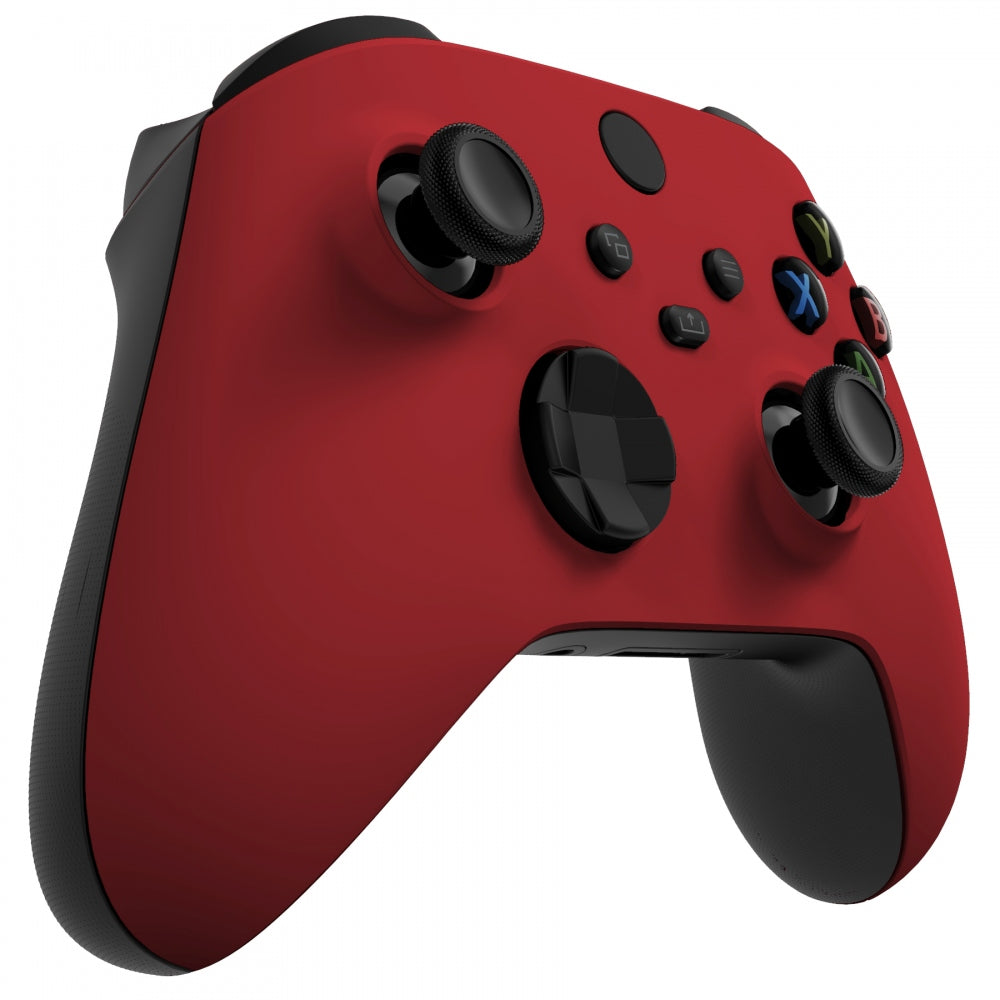 eXtremeRate Passion Red Soft Touch Grip Replacement Faceplate for Xbox Series X/S Controller - Ergonomic Shell Case Cover (Controller Not Included) - Perfect for Gaming, Streaming & Esports