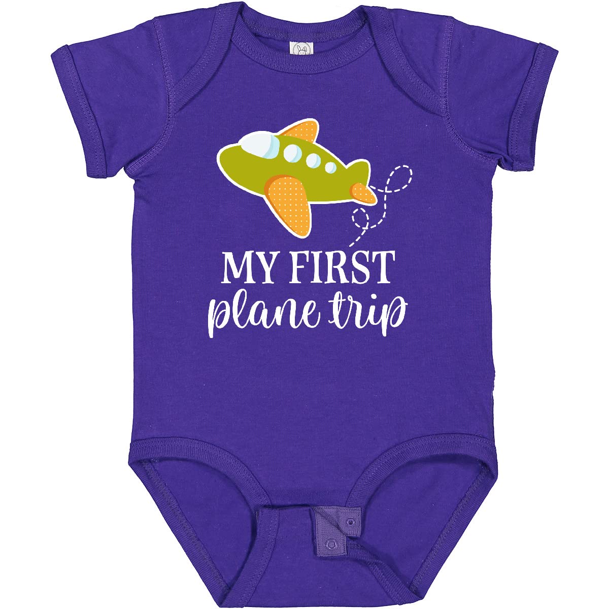 Inktastic My First Plane Trip Airplane Travel Baby Bodysuit - Cute Airplane Outfit for Infants & Toddlers - Perfect for Travel, Flying, and Vacation Photos