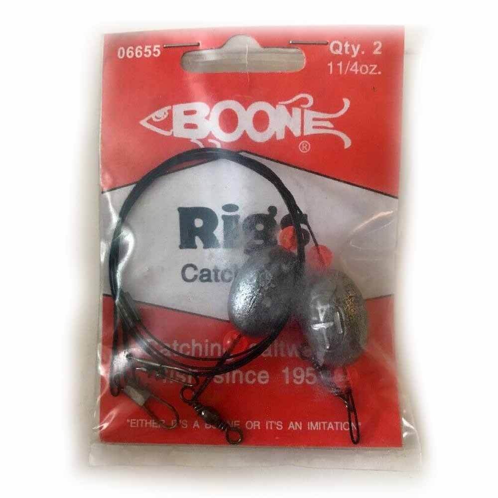 Premium Boone Egg Sinker Fishing Rigs - Heavy Duty Saltwater & Freshwater Weights for Bass, Catfish & Walleye - Ideal for Bottom Fishing & Drift Fishing Scenarios