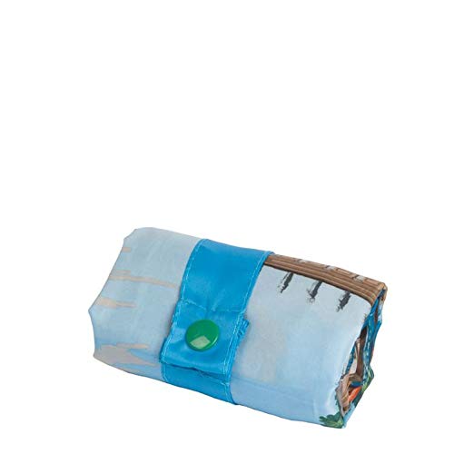 LOQI Multicolor Travel Tote Bag - Lightweight Foldable Reusable Shopping Bag for Groceries, Beach, Gym & Daily Use