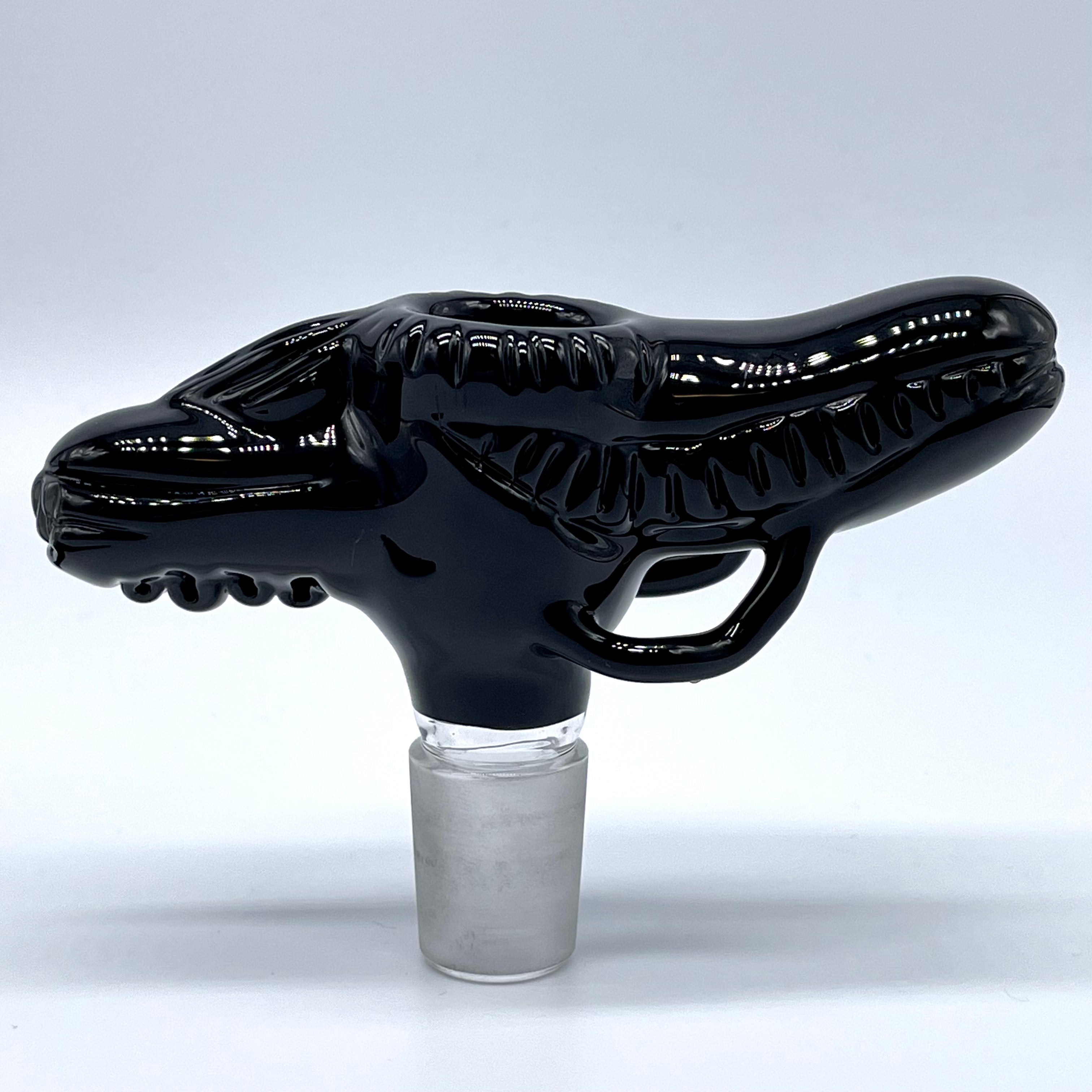 18mm Xenomorph Alien Movie-Inspired Glass Slide with Stand - Perfect for Smoking Accessories, Collectibles & Sci-Fi Fans