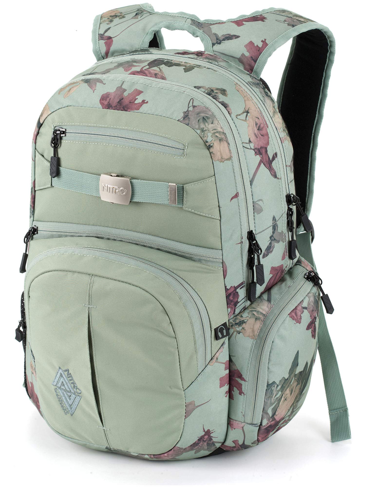 Nitro Unisex Adult Hero Pack 15 Backpack - Dead Flower Print, 52x38x23cm, 37L Capacity - Perfect for School, Travel & Outdoor Adventures