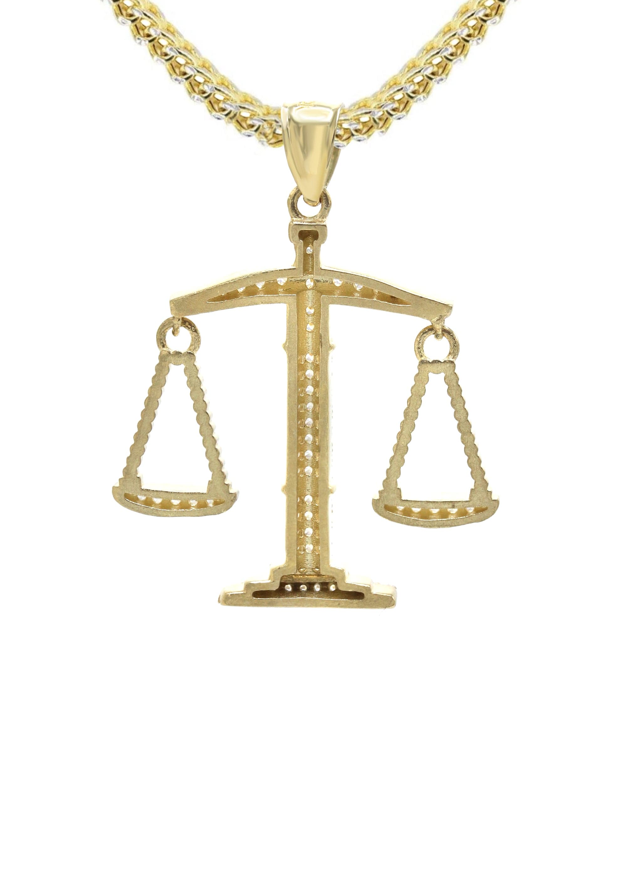 10K Yellow Gold Scales of Justice Necklace for Women & Men - 15 Grams Solid Gold Pendant - Perfect for Lawyers, Graduates & Justice Advocates - Ideal for Gifts, Courtroom & Professional Occasions