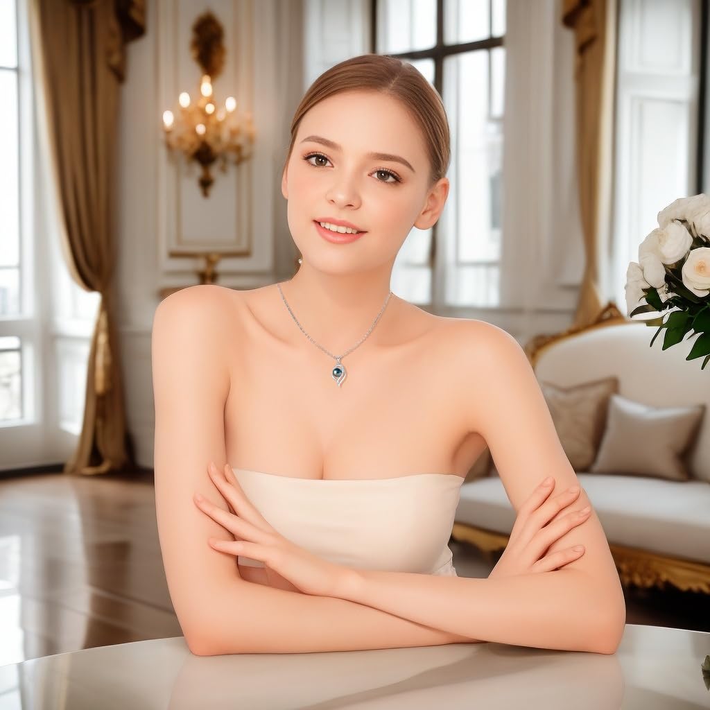 Elegant Tahitian Black & White Pearl Necklace for Women - 925 Sterling Silver Pendant Jewelry | Perfect Gift for Wife, Mom, Anniversary, Christmas, Mother's Day, Birthday & Valentine's Day | Ideal for Formal Events, Weddings, Date Nights & Special Occasions