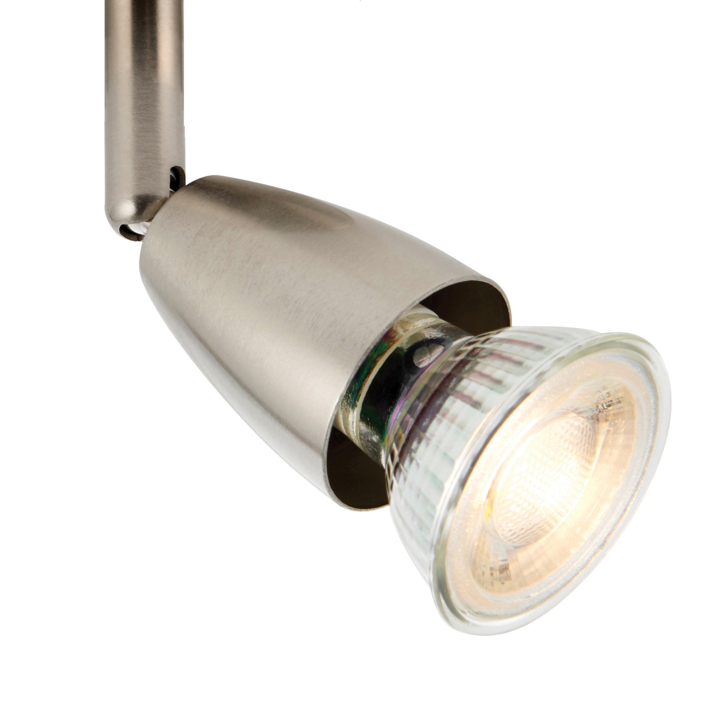 Amalfi 4-Light Nickel Bar Spotlight 35W LED Chandelier - Modern Ceiling Lighting Fixture for Kitchen, Dining Room & Living Room
