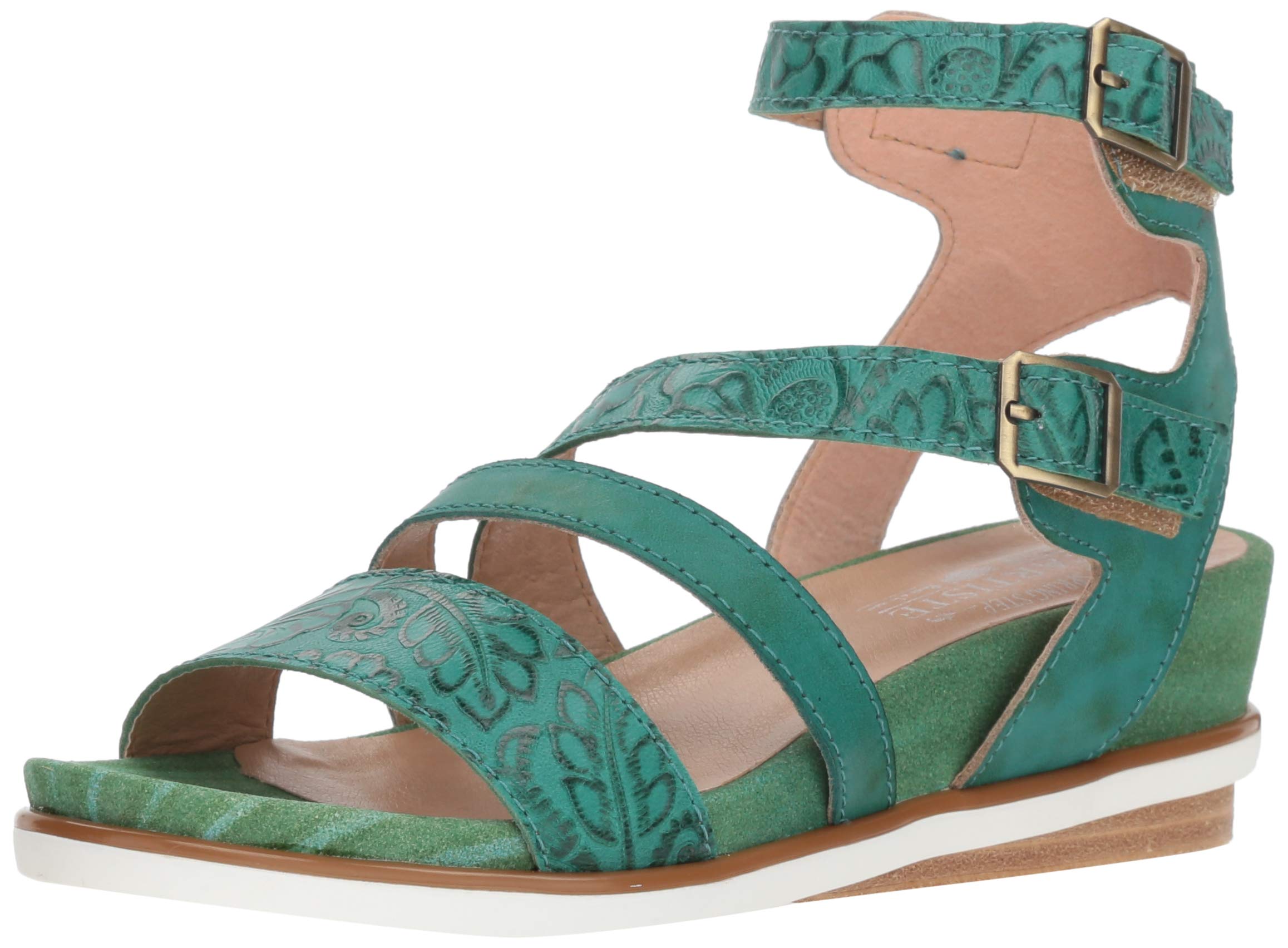 Spring Step L'Artiste Women's Nolana Comfort Wedge Sandals - Breathable Leather Summer Shoes for Walking, Beach & Casual Outfits