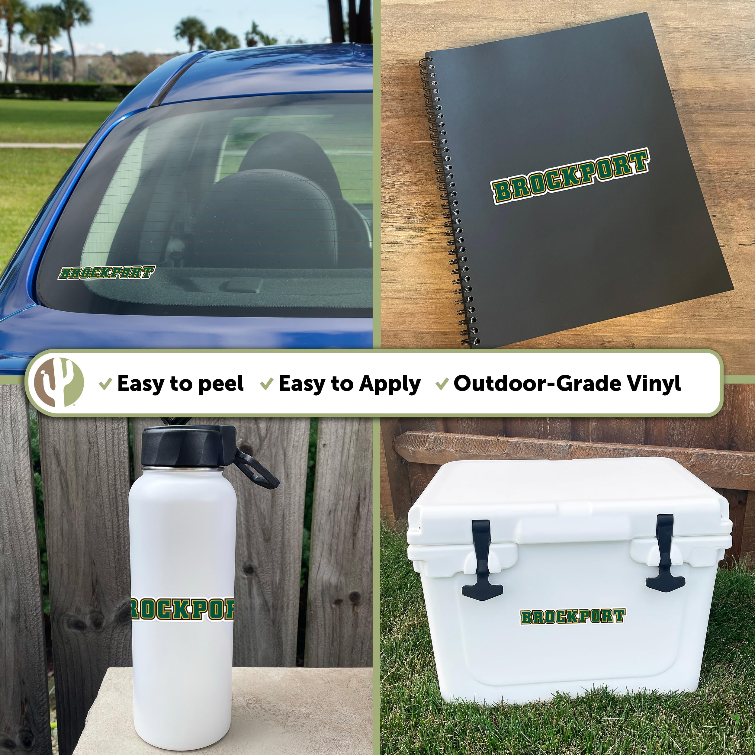 Desert Cactus Brockport Sticker - SUNY Golden Eagles Vinyl Decal for Laptop, Water Bottle, Car & Scrapbook - Durable Waterproof Decal (IND 33) - Perfect for College Dorms, School Spirit & Fan Gear
