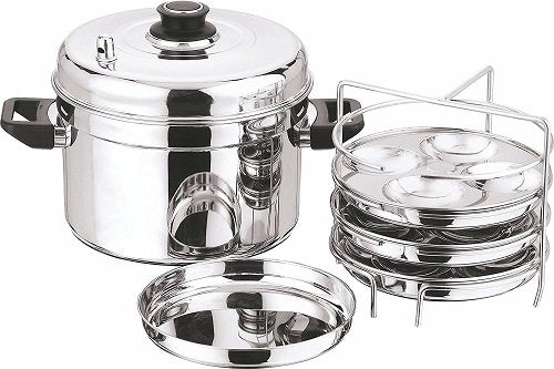 Vinod Premium Stainless Steel Multi-Purpose Cooking Pot - 1.5L Small Induction Compatible Saucepan for Kitchen, Camping & Dorm Use