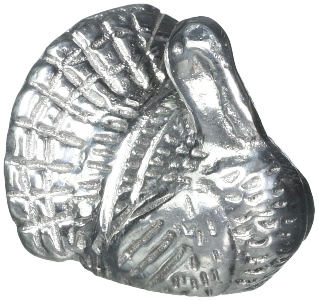 MARIPOSA Silver Brillante Turkey Napkin Weight - Handmade in Mexico from Recycled SANDCAST Aluminum | Elegant Table Setting Accessory for Thanksgiving, Christmas Dinner & Special Occasions
