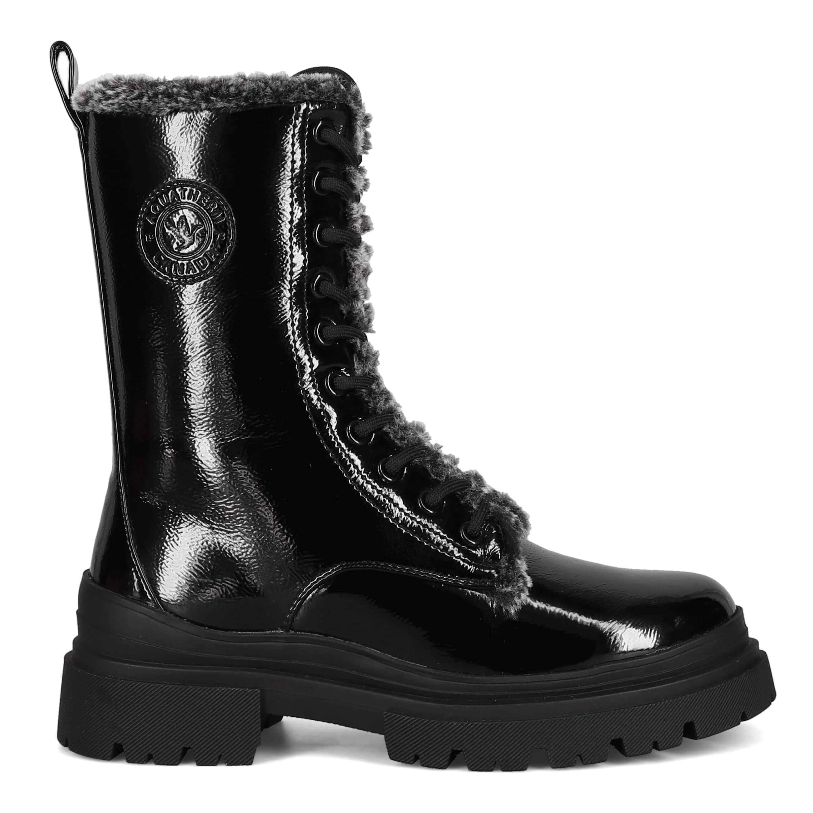 AquaTherm Lynda Black Patent Women's Winter Boots - Waterproof & Insulated for Cold Weather, Snow & Outdoor Activities