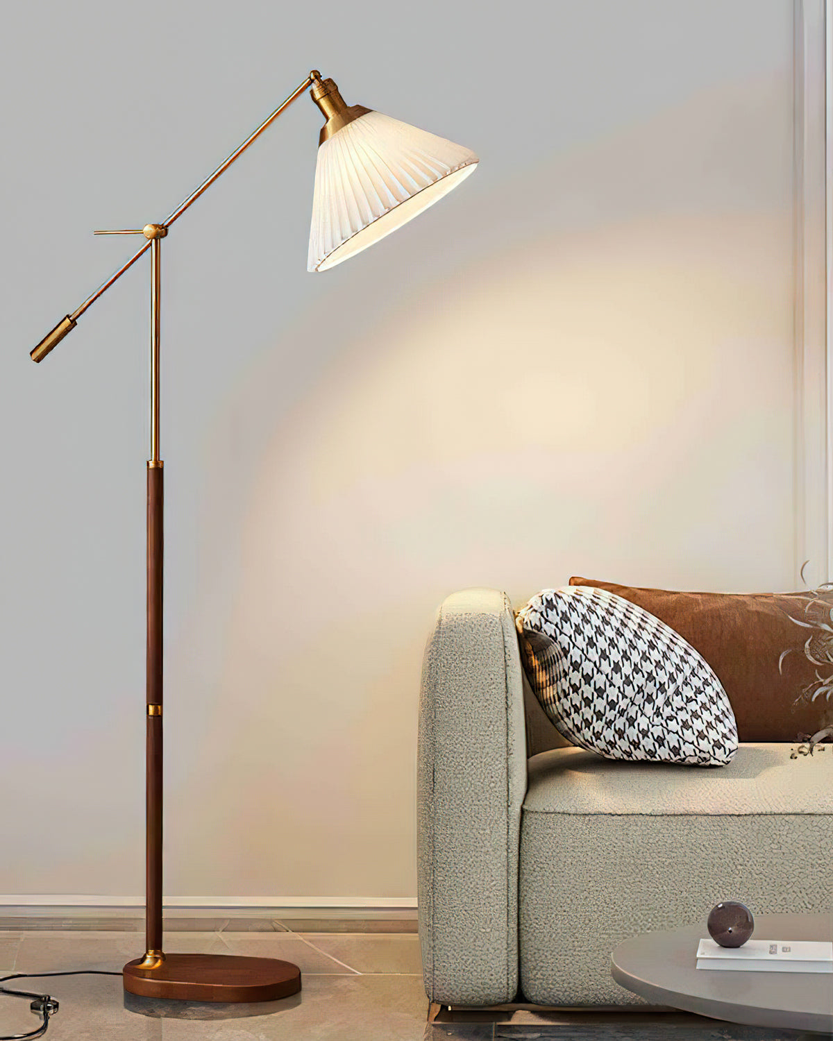 Ozawa Pleated Floor Lamp - Modern LED Standing Light with Adjustable Brightness for Living Room, Bedroom & Office Decor | Energy Efficient & Stylish Lighting Solution