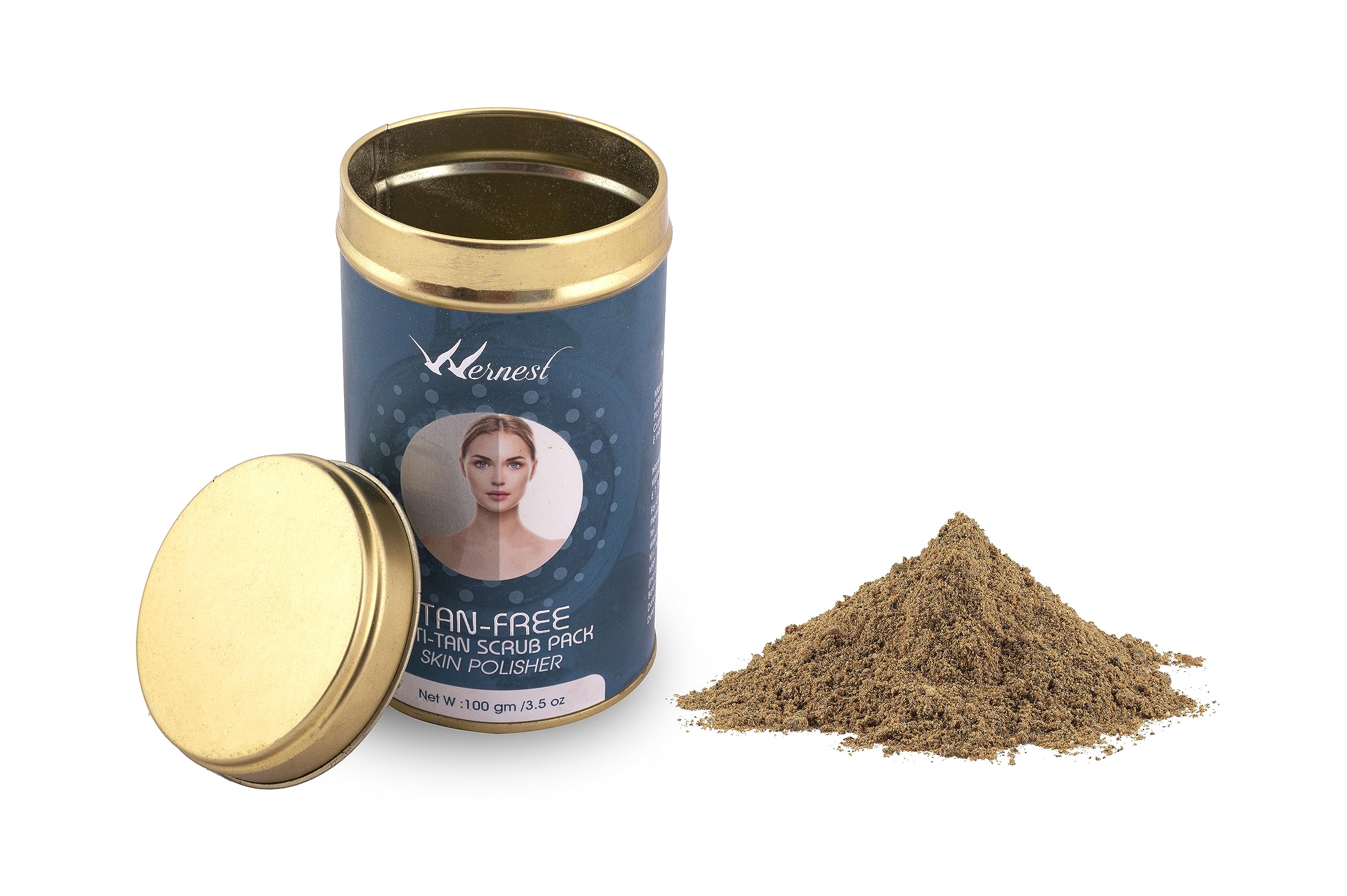 Wernest TAN FREE Skin Polisher Exfoliating Scrub | Blackhead & Whitehead Remover, Dead Skin Exfoliator, Detan Pack for Face - 100g for Women & Men | Deep Cleansing for Acne-Prone & Dull Skin