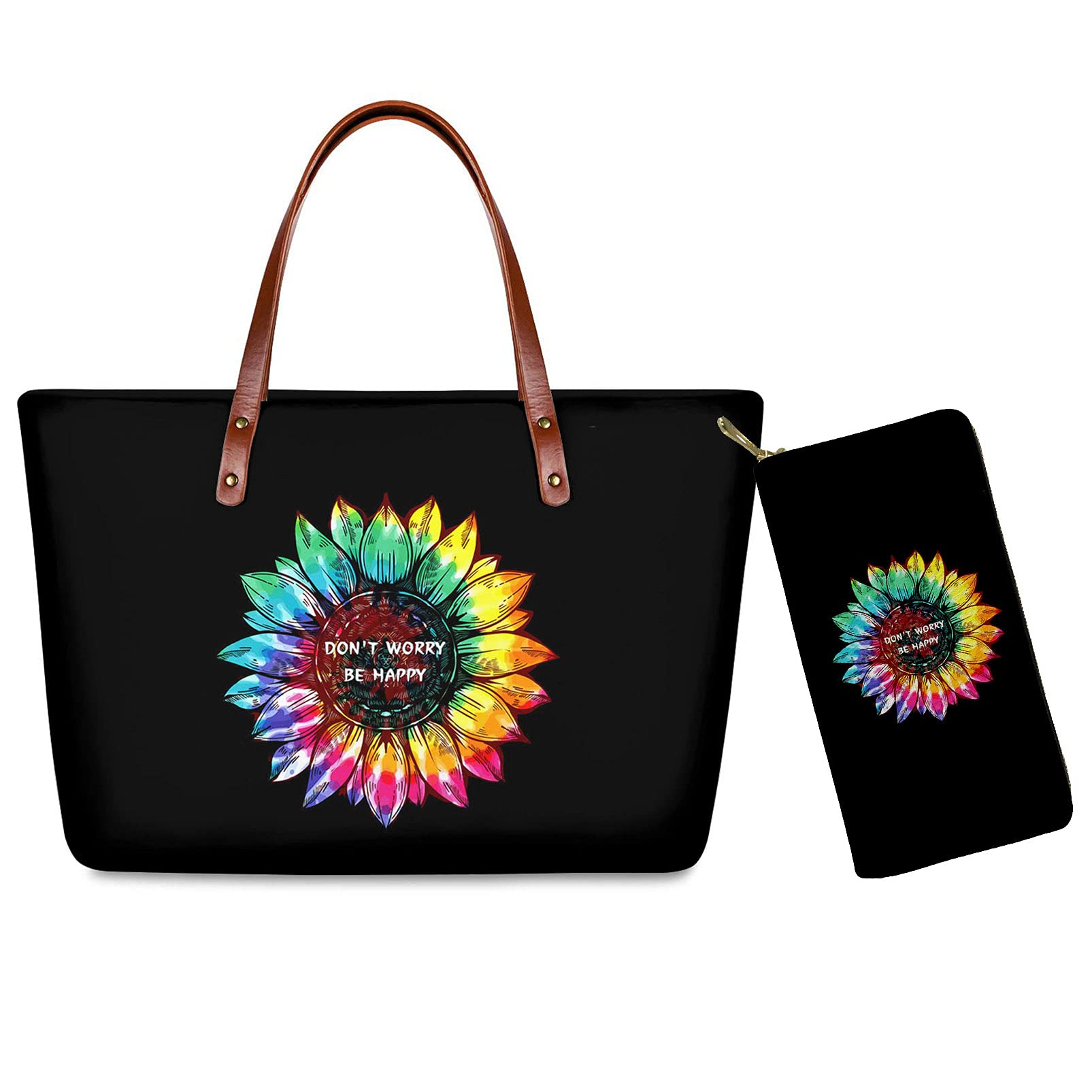 WELLYHOM Women's Fashion Handbag Set - Shoulder Bag & Tote Purse with Top Handle and Matching Wallet (2-Piece Set) | Perfect for Work, Travel, and Daily Use
