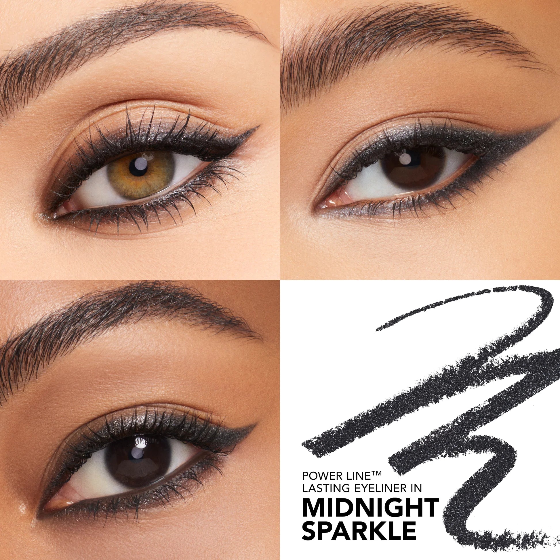 Dolly's Glam Getaway Power Line™ Long-Lasting Eyeliner - Midnight Sparkle | Waterproof & Smudge-Proof | Perfect for Night Out, Parties & Special Occasions