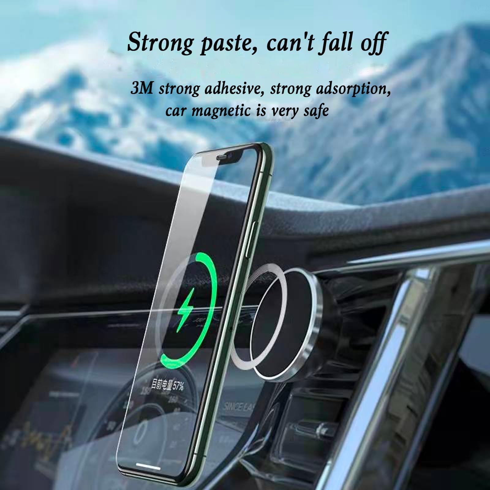 12Pcs Magnetic Rings for iPhone 14/13/12 Pro Max/Mini - Ultra Thin Adhesive Metal MagSafe Conversion Kit for Wireless Charging & Car Mount | Compatible with MagSafe Charger, Car Holder & Phone Stand
