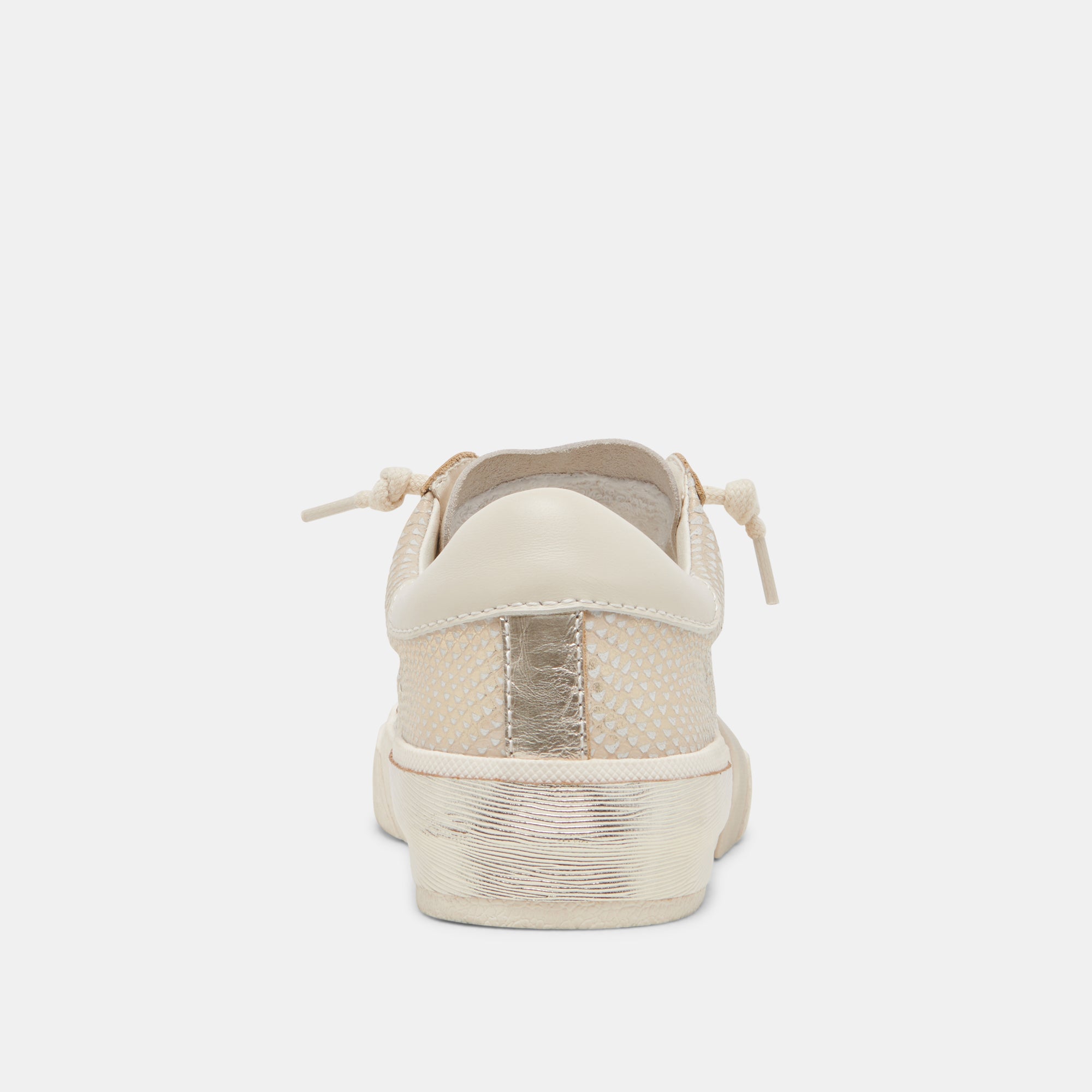 ZINA Women's Champagne Embossed Leather Sneakers - Comfortable Casual Shoes for Walking, Running & Everyday Wear